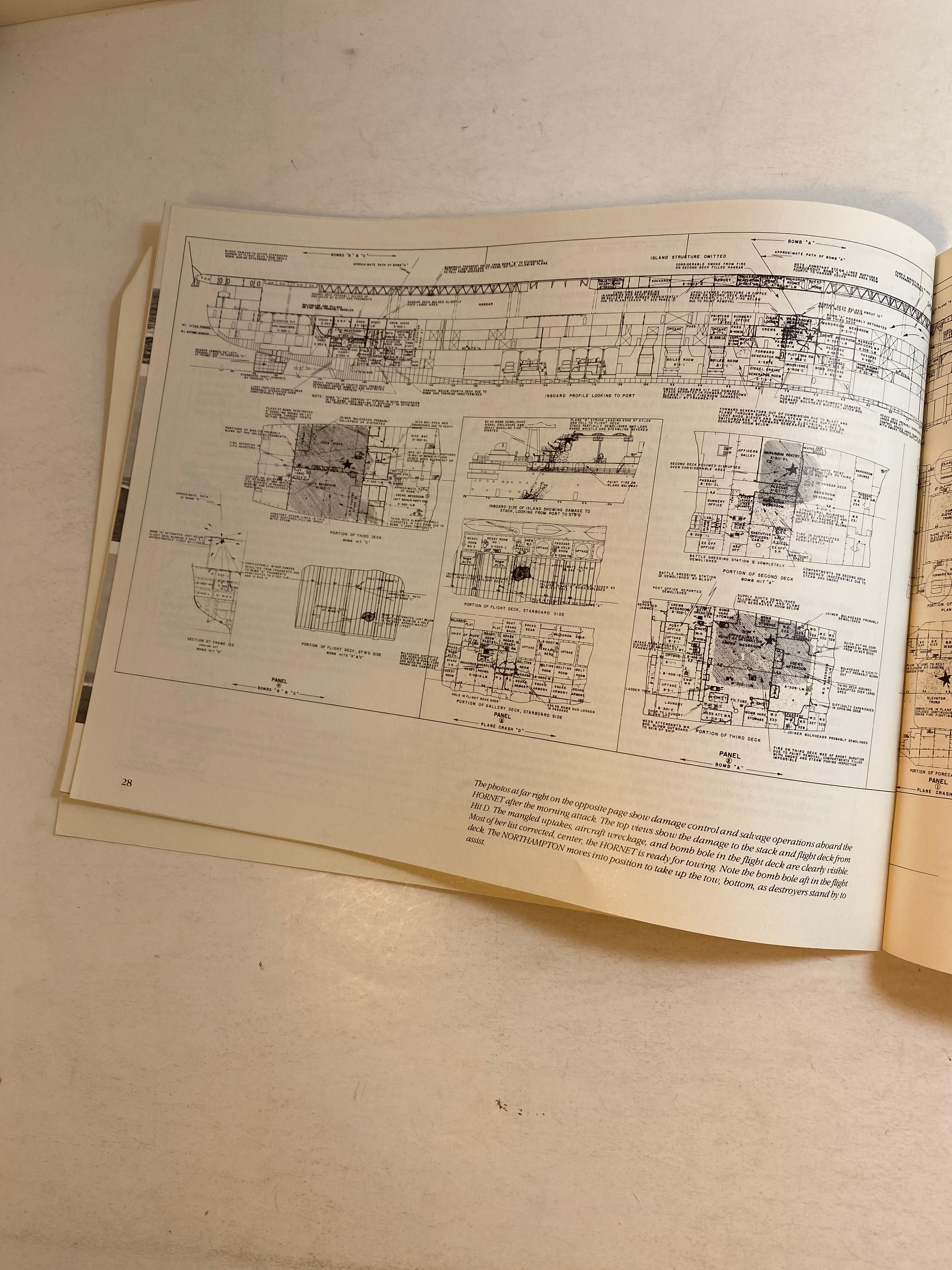 USS Hornet CV8 Leeward Battle Damage Report 1985