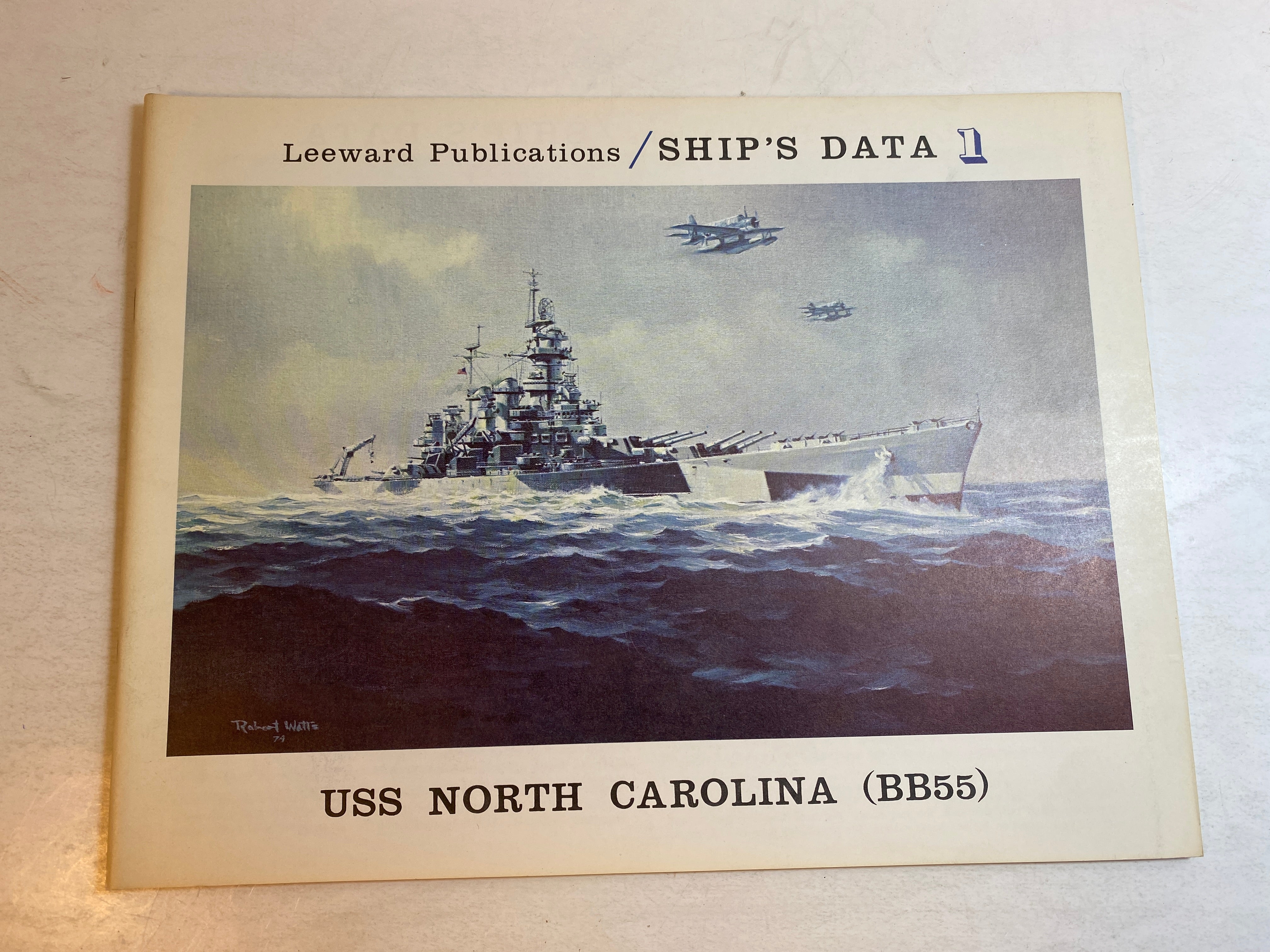 USS North Carolina BB55 Ship's Data 1 1976 Leeward Publications