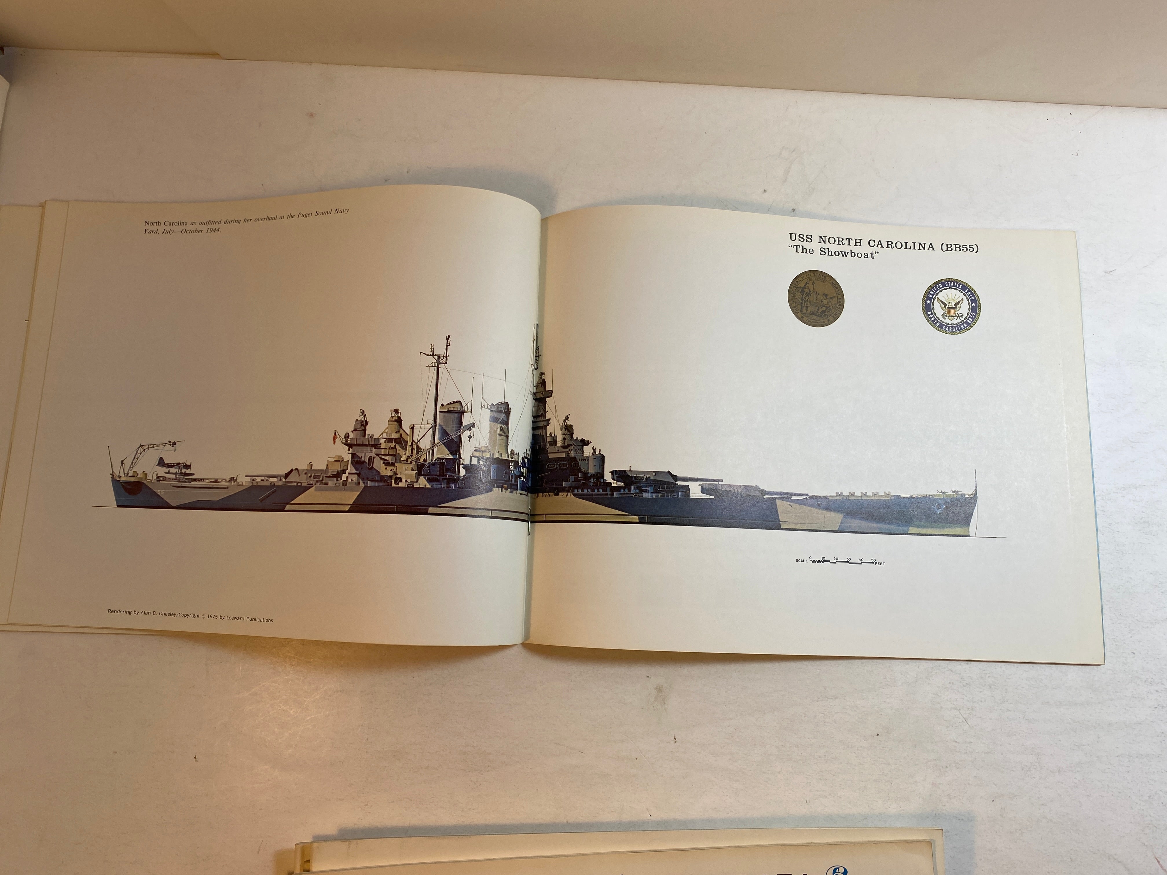 USS North Carolina BB55 Ship's Data 1 1976 Leeward Publications