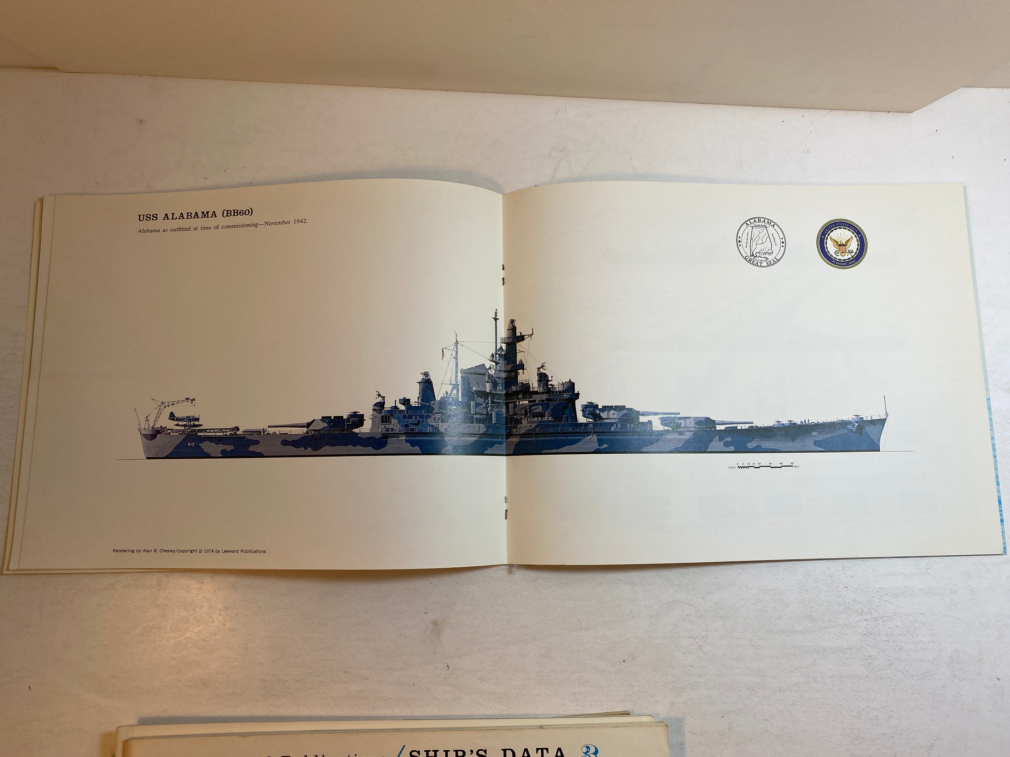 USS Alabama BB60 Ship's Data 2 1974 Leeward Publications