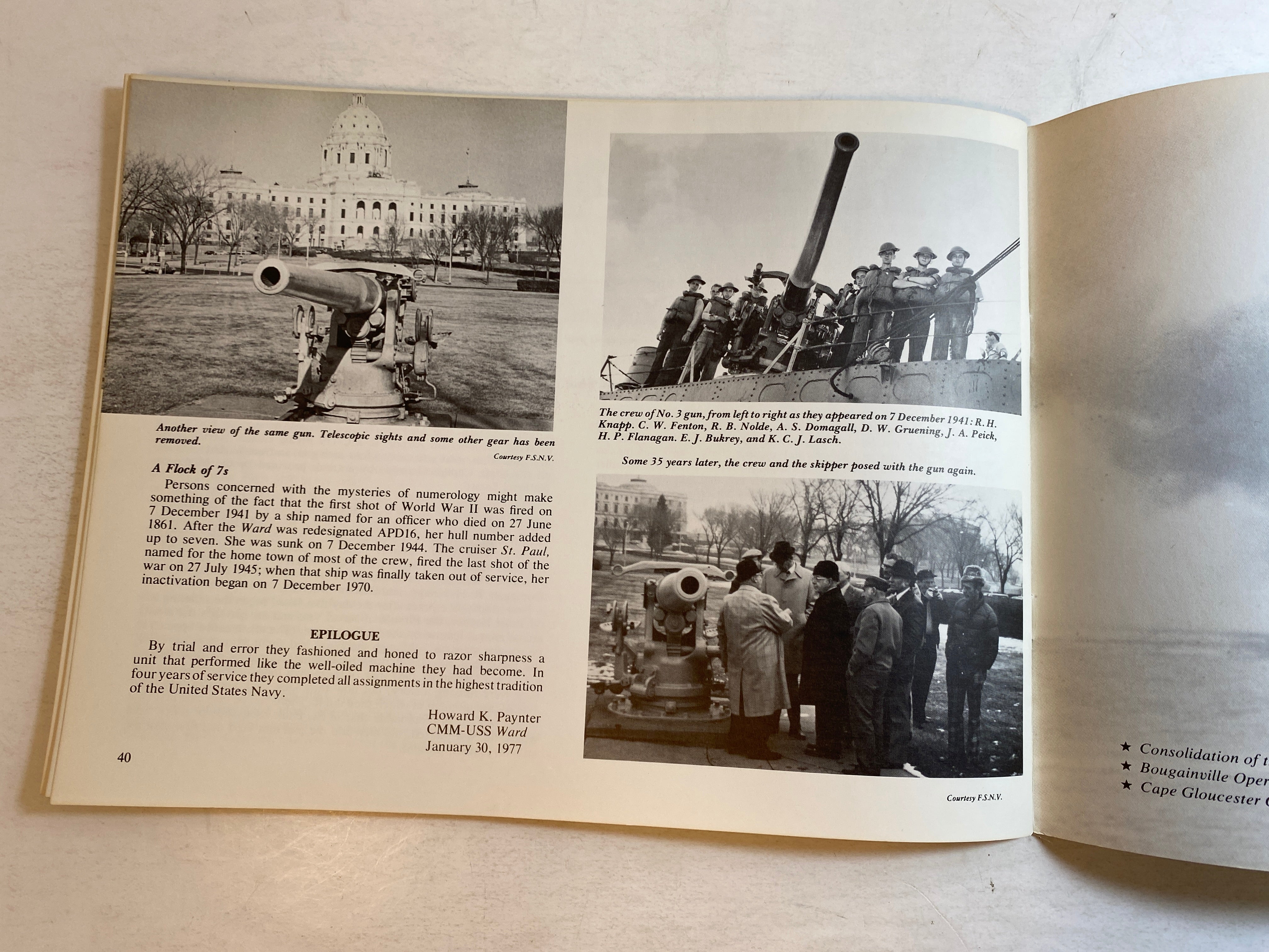 USS Ward The First Shot Ship's Data 1977 Leeward Publications