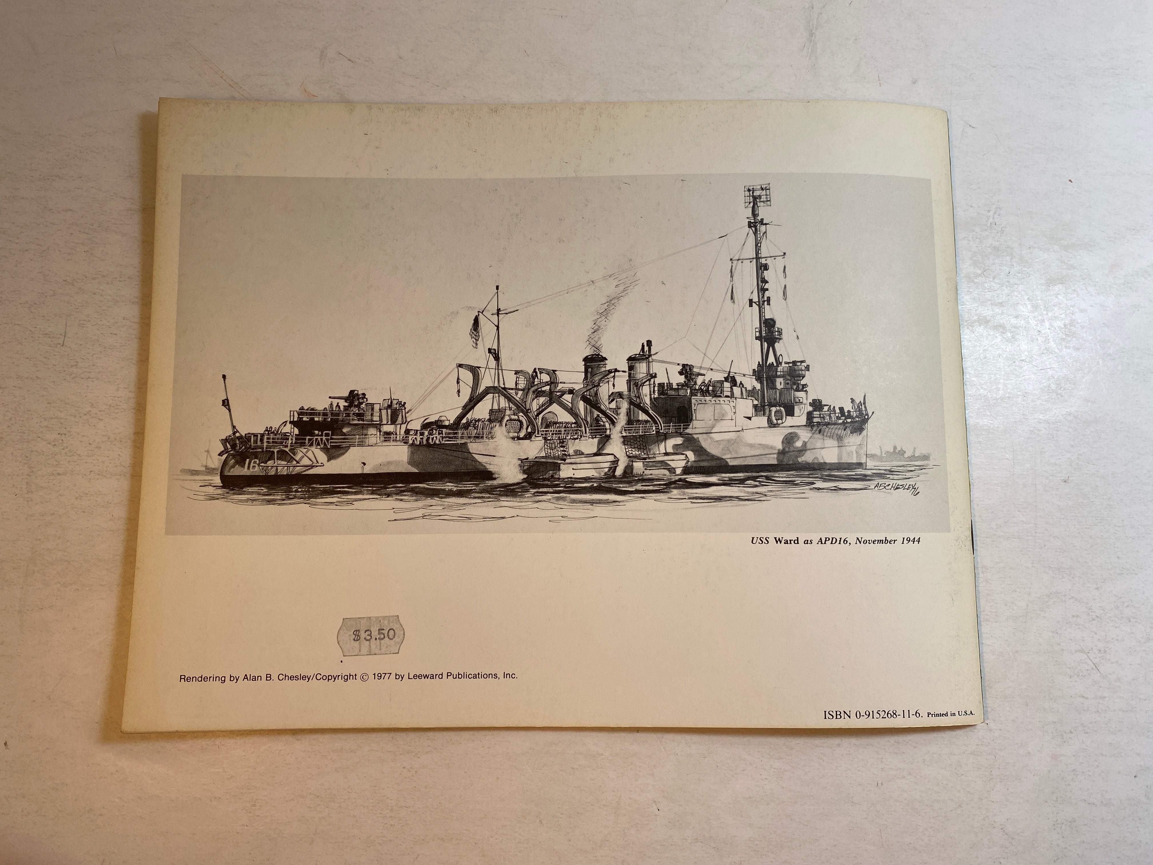 USS Ward The First Shot Ship's Data 1977 Leeward Publications