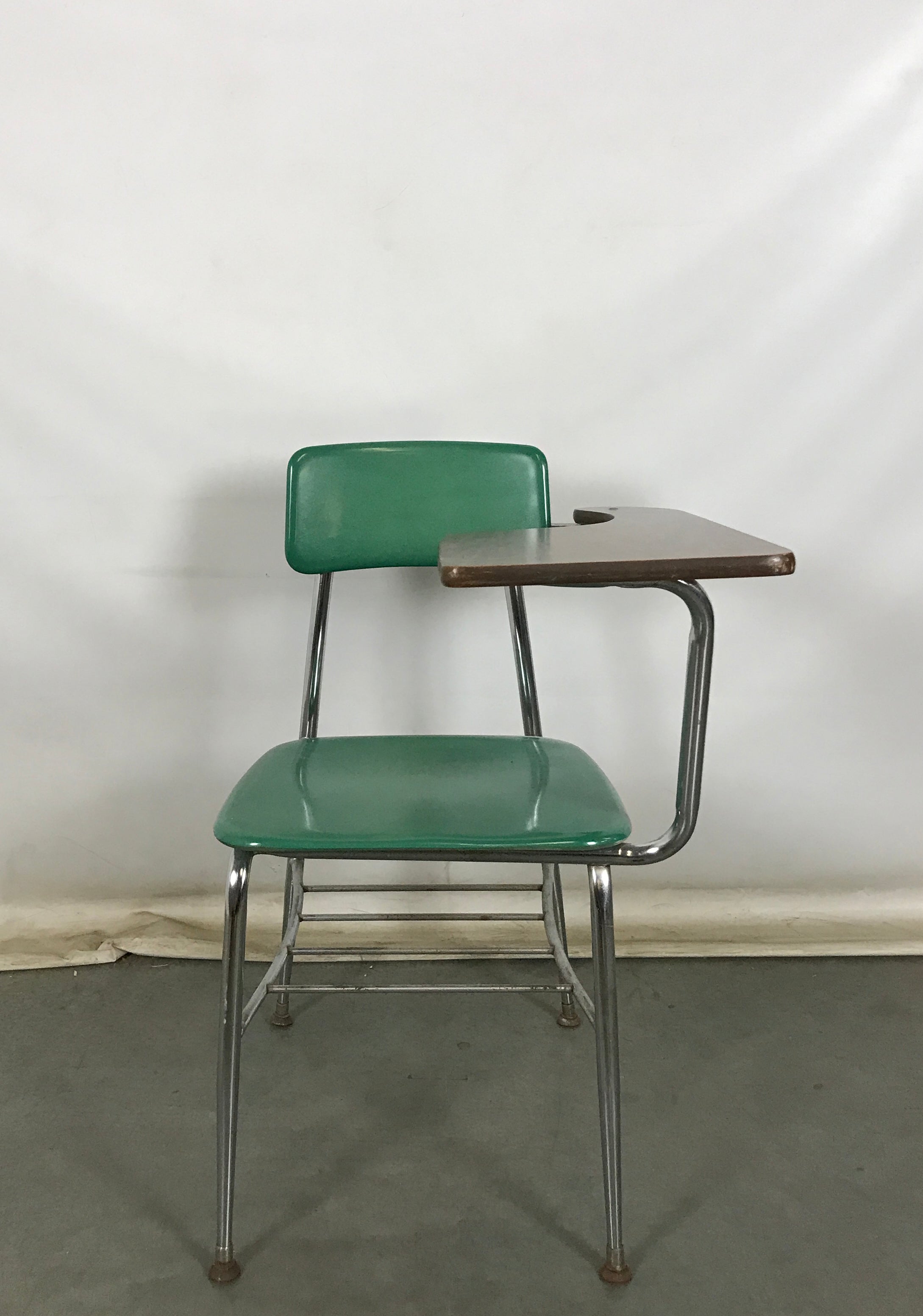 Left-Sided Green Student Desk