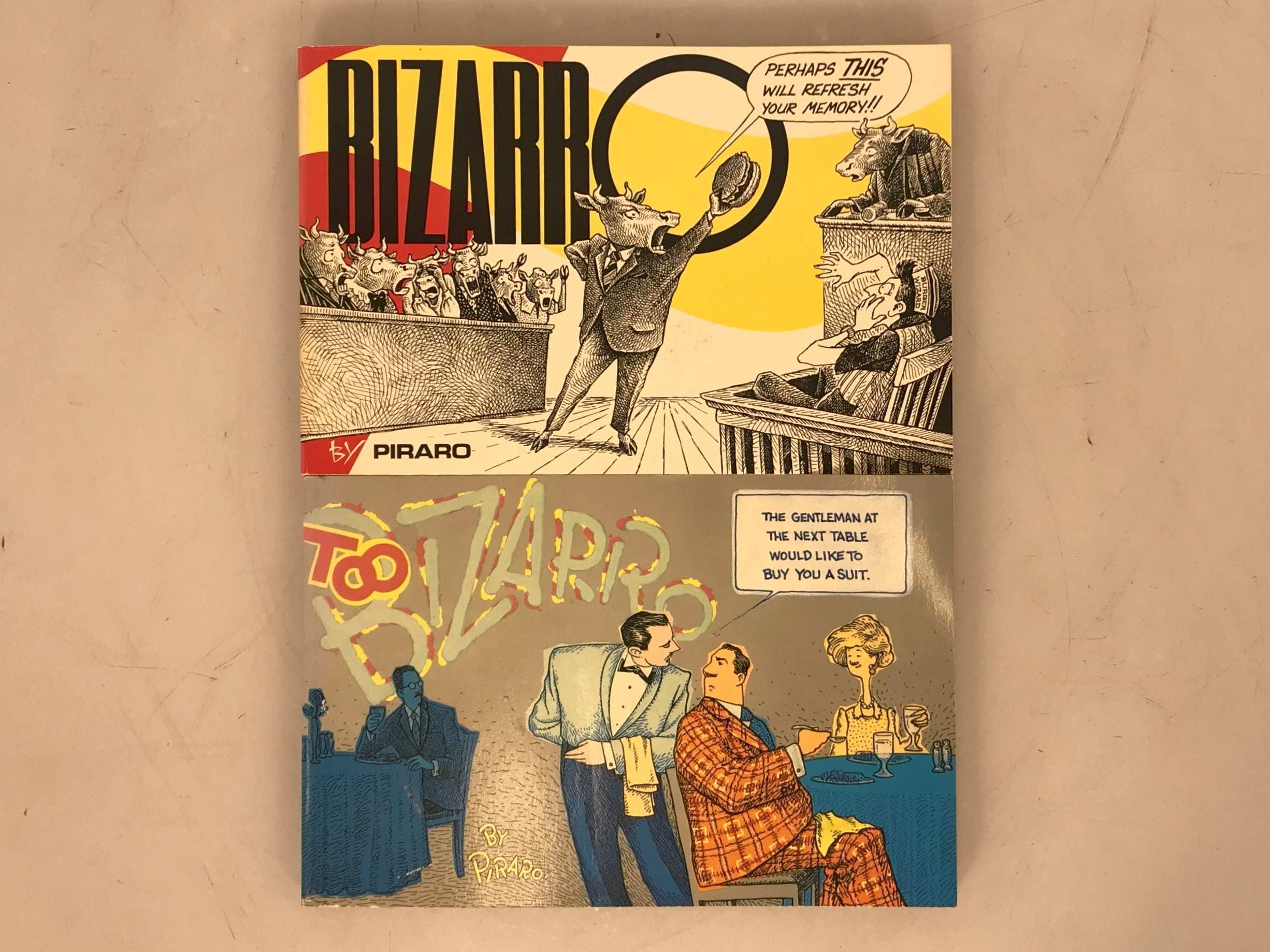 Lot of 2 Bizarro Books by San Piraro 1986/1988 State News Comic