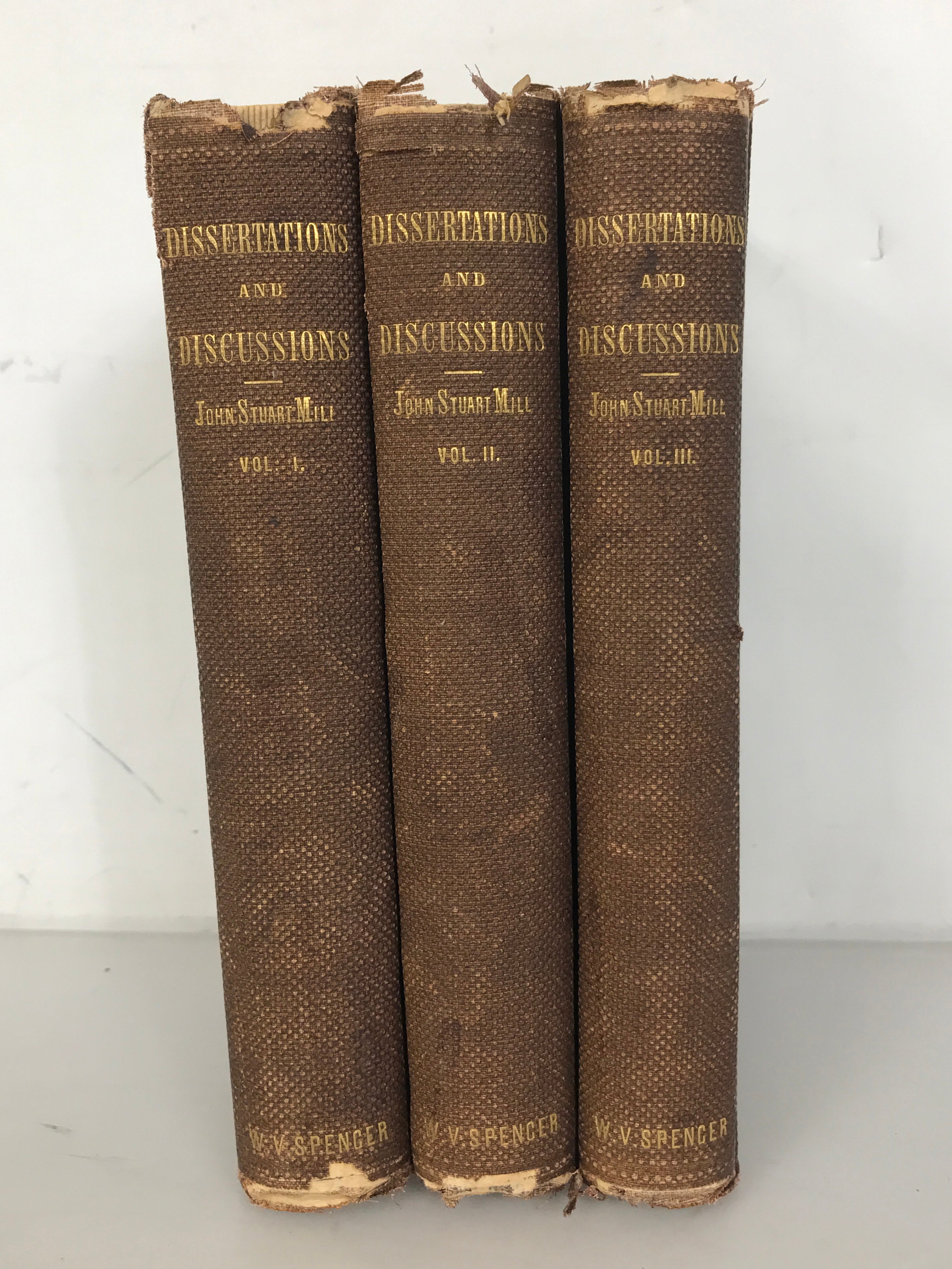 Complete 3 Volume Set: Dissertations and Discussions 1864 Antique HC