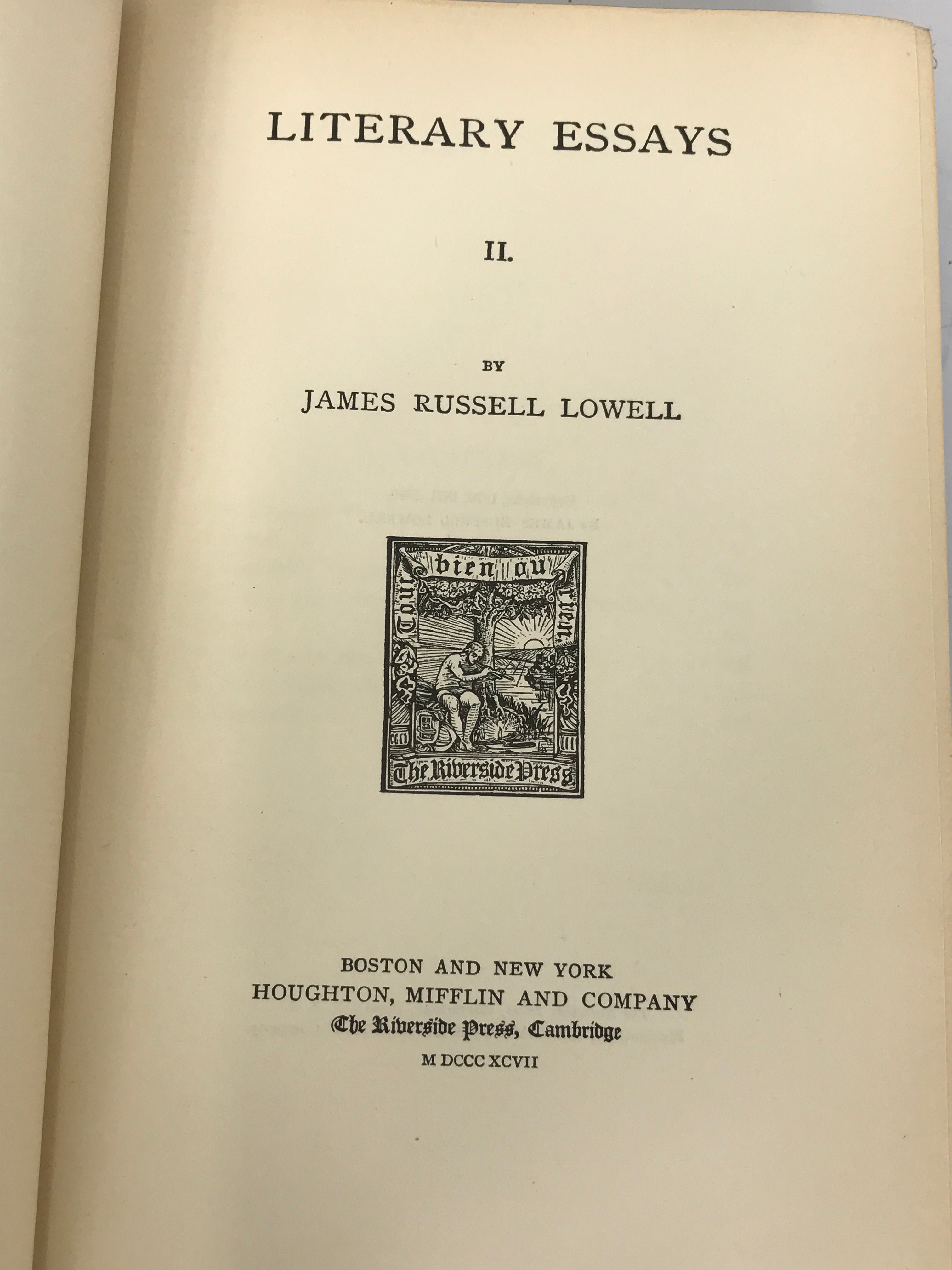 Lowell's Prose Works Vol. 1-7 James Russell Lowell 1897 HC