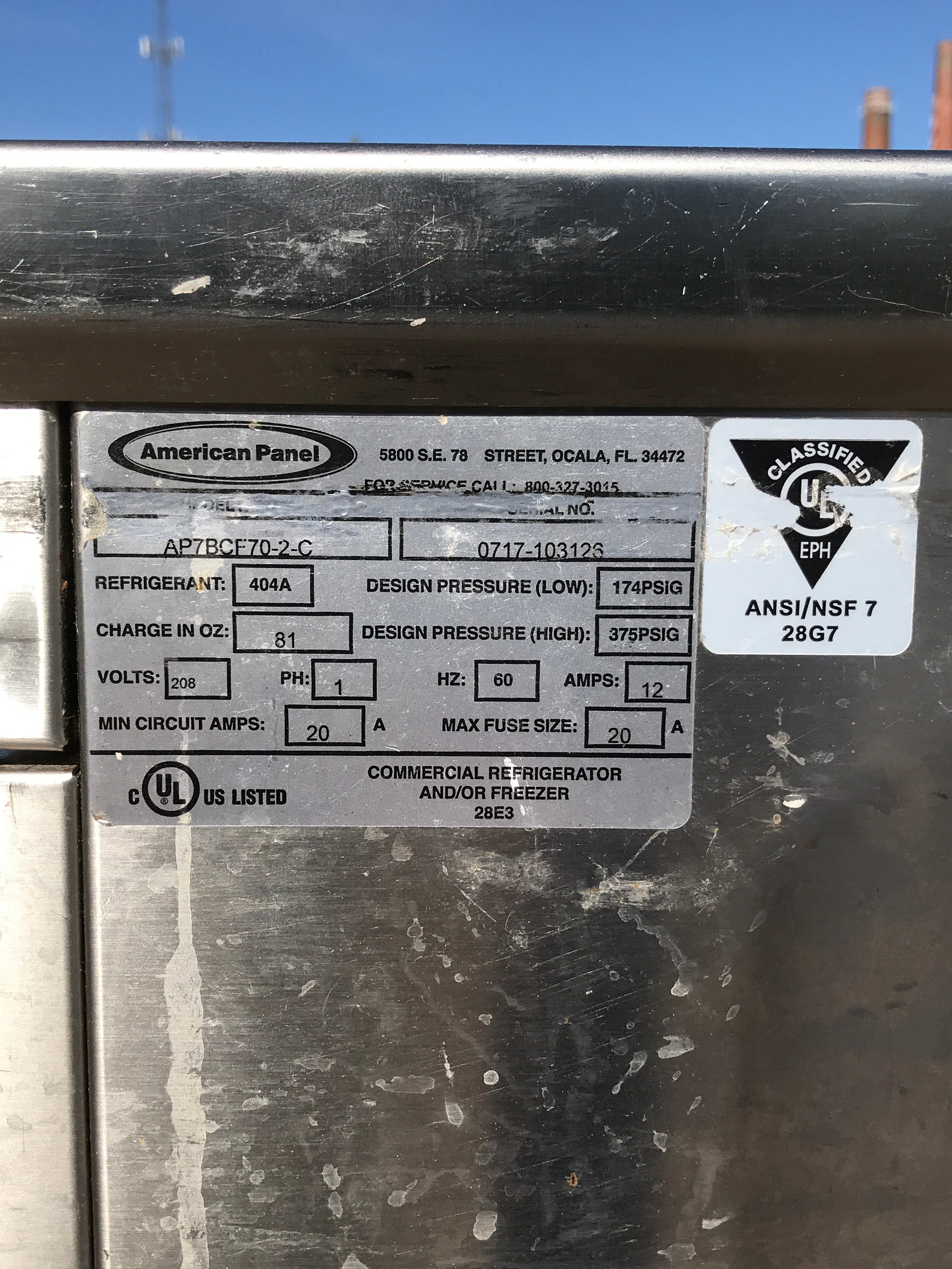 American Panel HurriChill Commercial Refrigerator