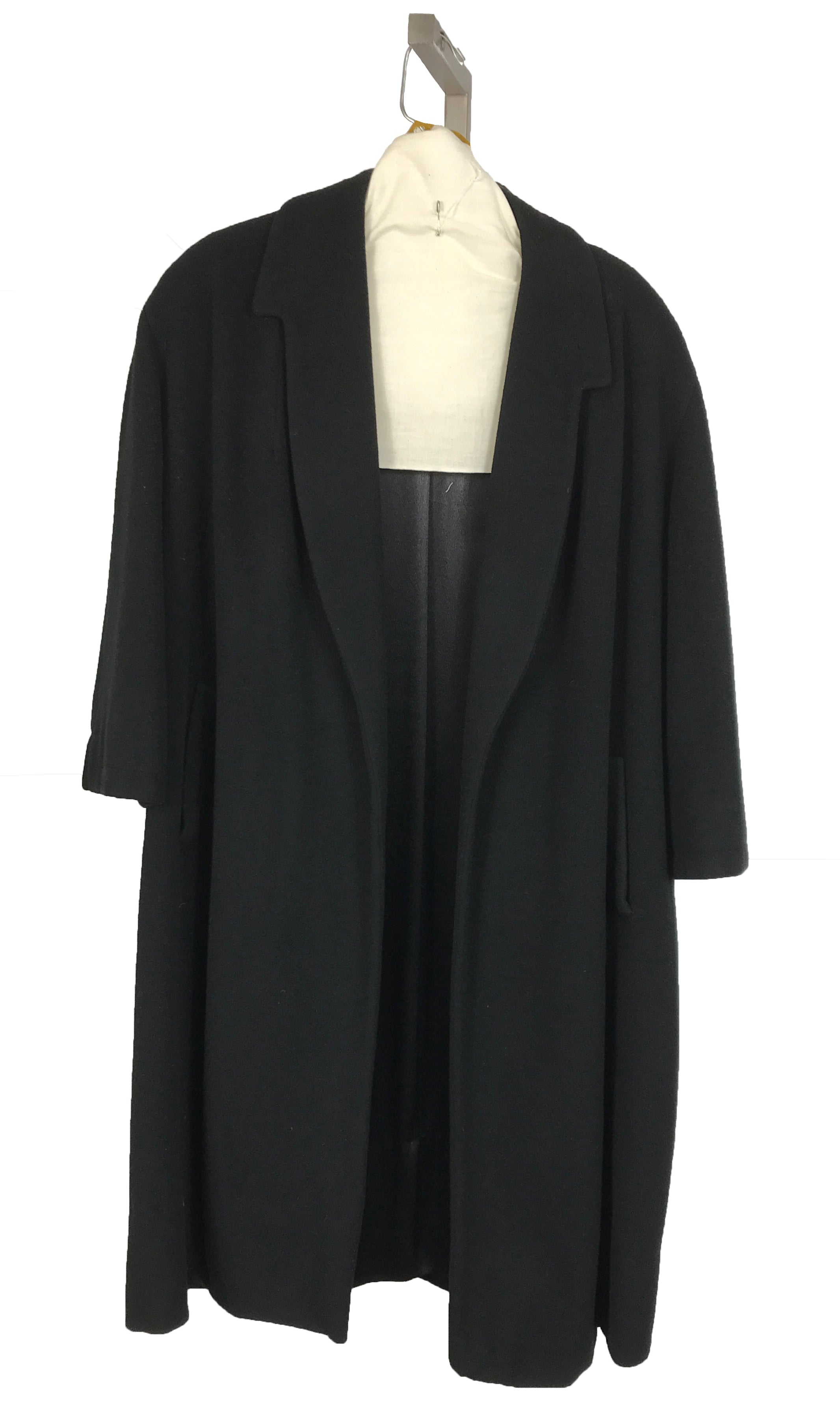 Vintage Bernhard Altmann Black Open Front Women's Coat