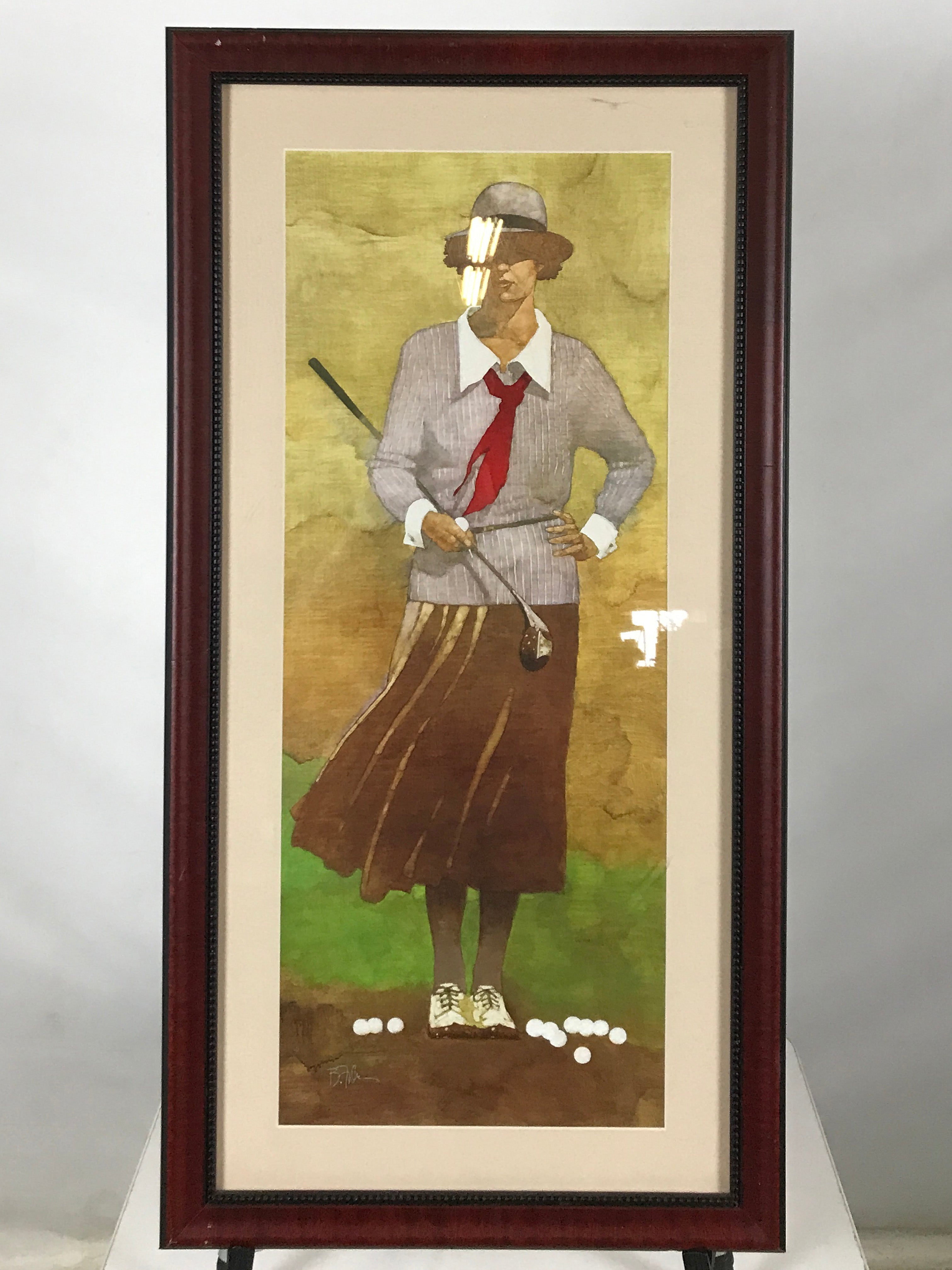 Bart Forbes Framed Art Print "Lady Golfer"
