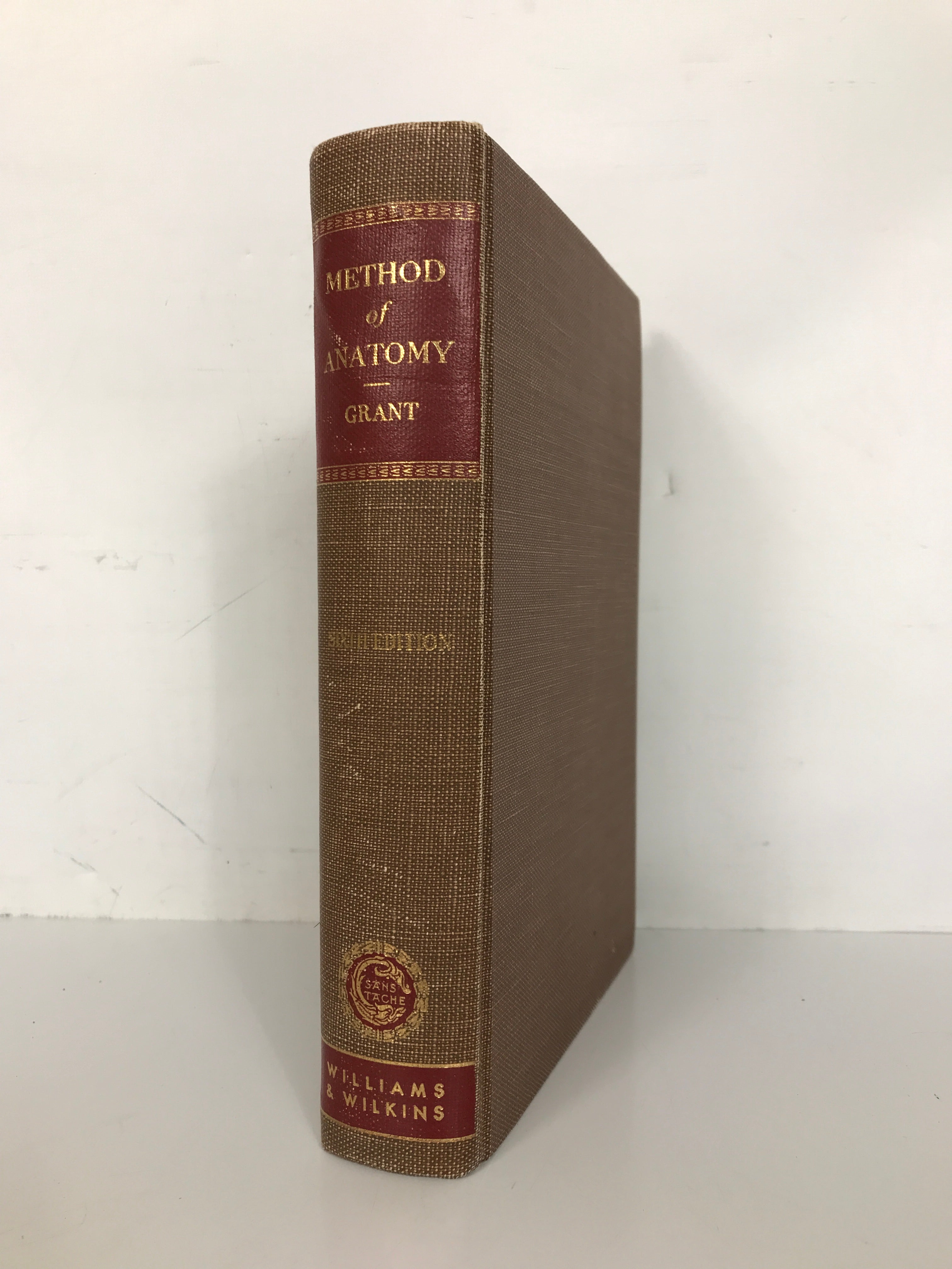 A Method of Anatomy Descriptive and Deductive by Grant 1959 Sixth Edition HC