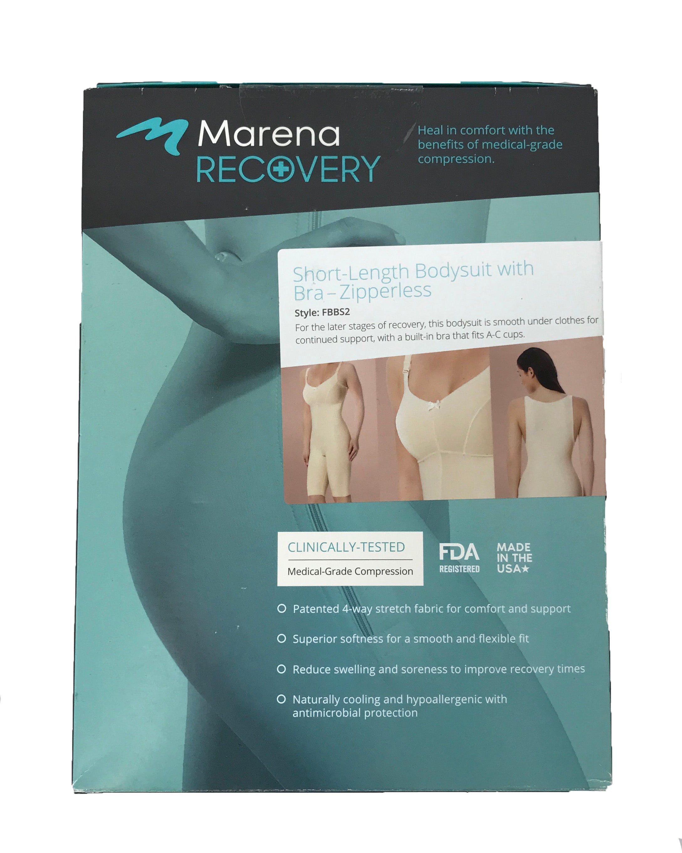 Marena ComfortWear Recovery Garment Beige Bodysuit Women's Size L – MSU  Surplus Store