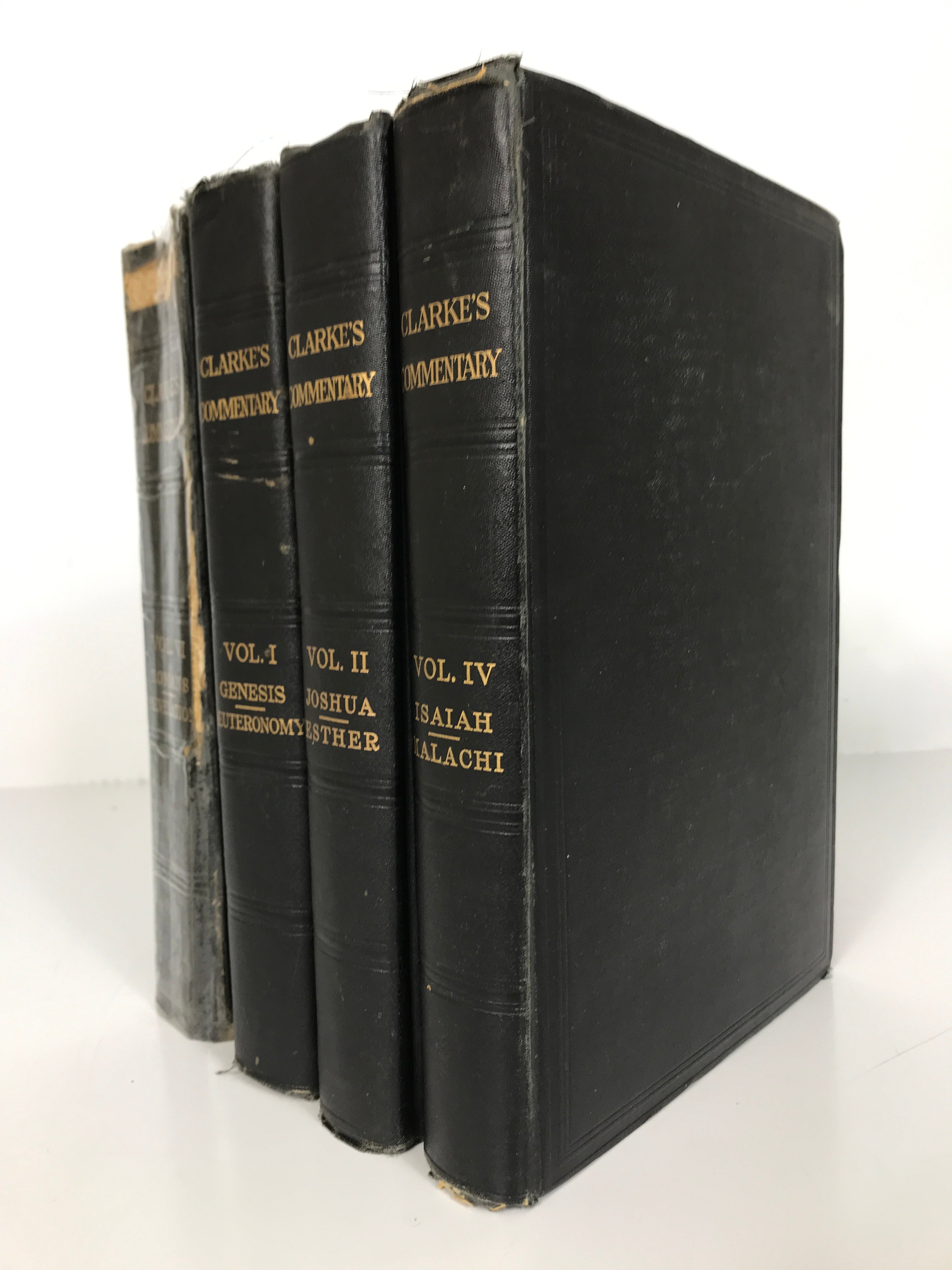 Lot of 4 Clarke's Commentary on the Holy Bible Volumes I, II, IV, and VI HC
