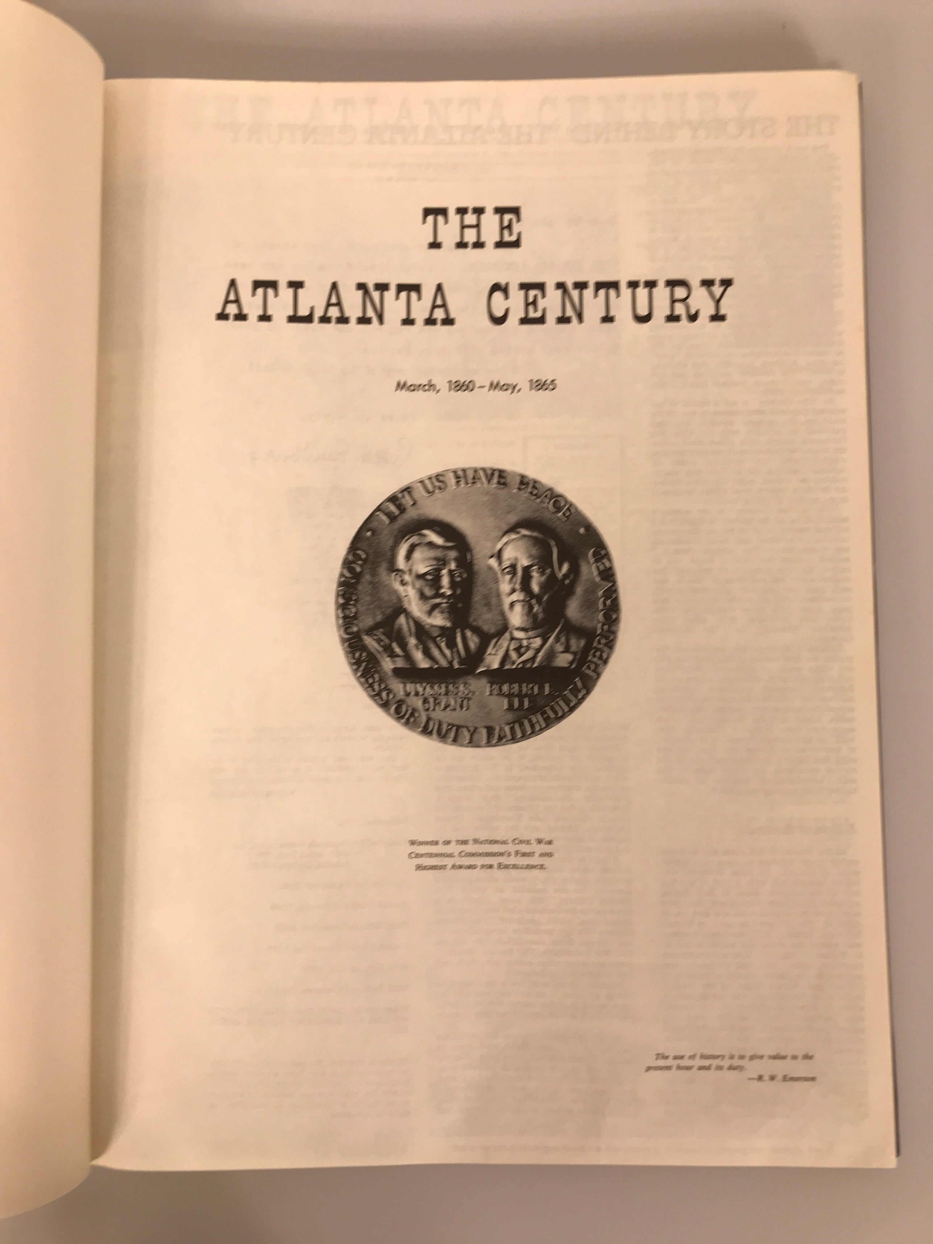 The Atlanta Century America's History 1860-1865 Norman Shavin 1981 Oversized HC