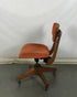 Orange Upholstered Rolling Chair