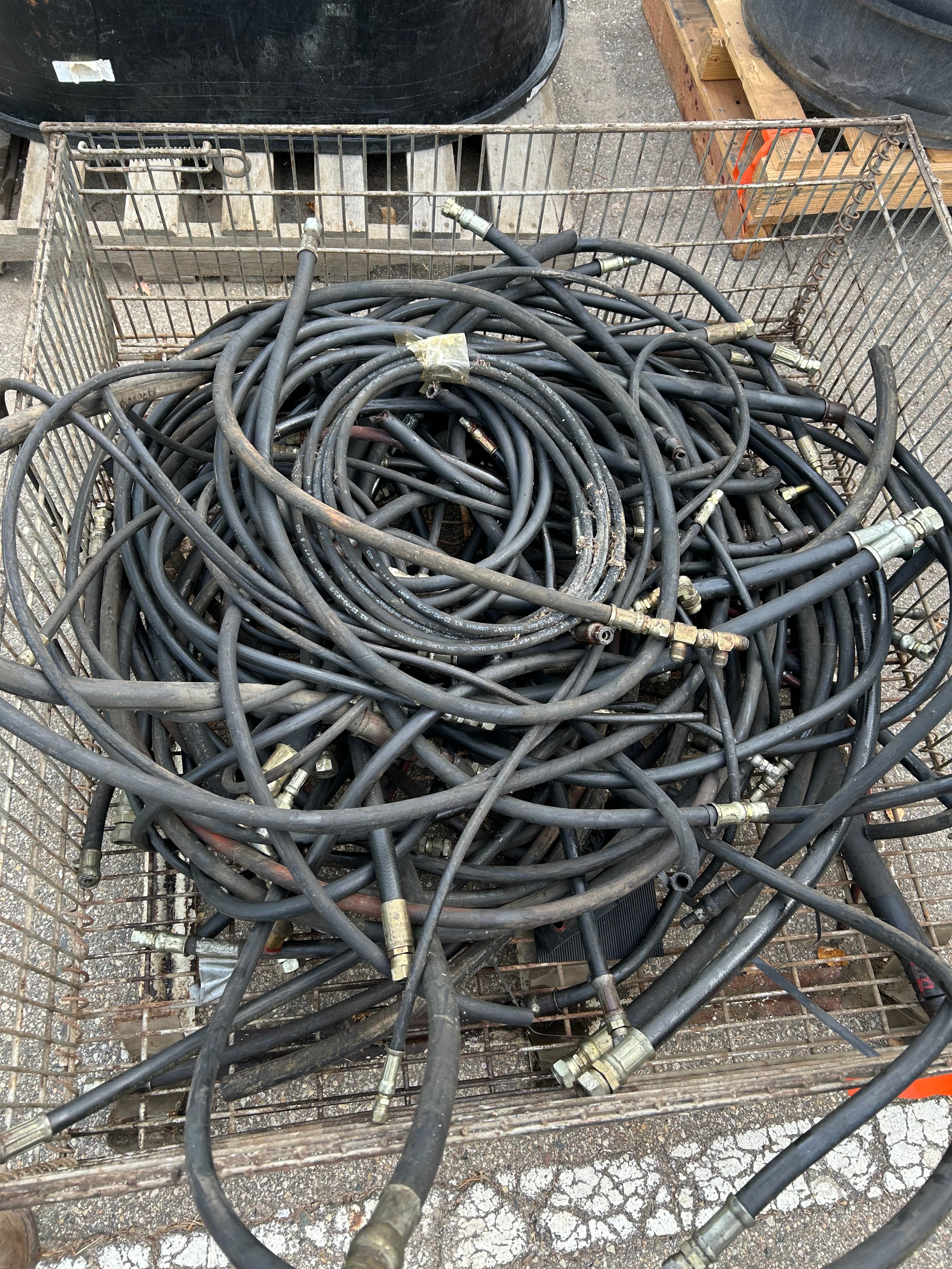 Lot of Hydraulic Hoses for Parts or Repair/Scrap Bid #607 - 280lbs