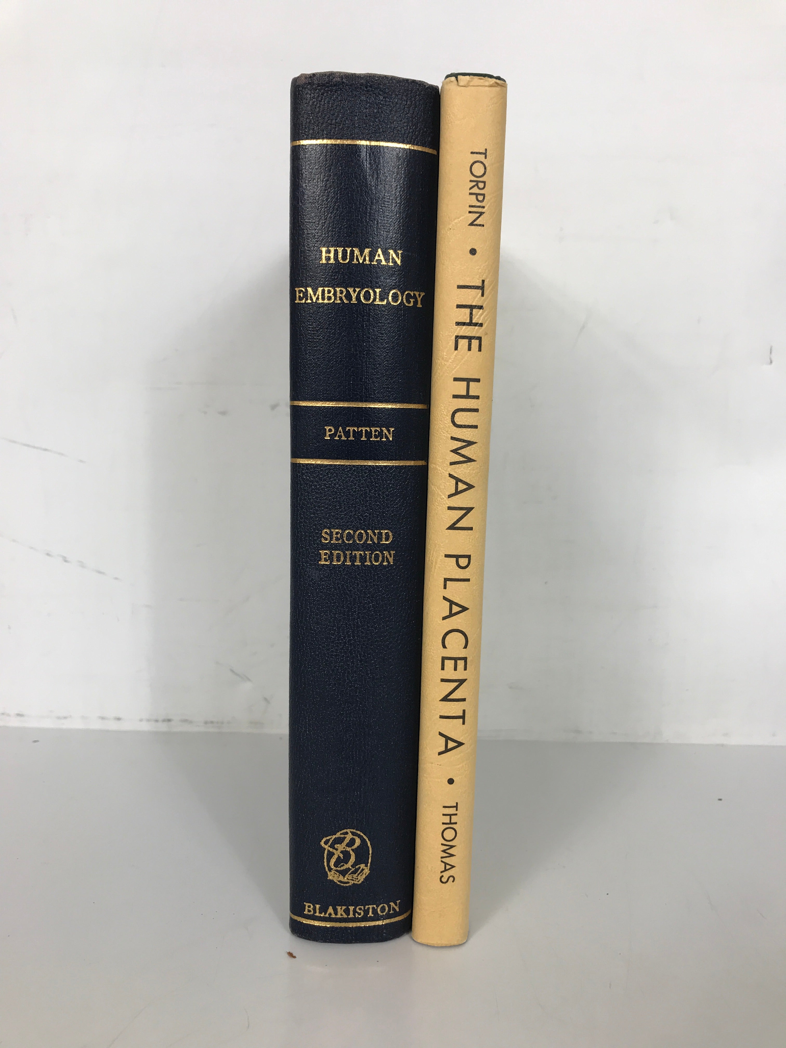 Lot of 2: Human Embryology by Patten 1953/Human Placenta by Torpin 1969 HC