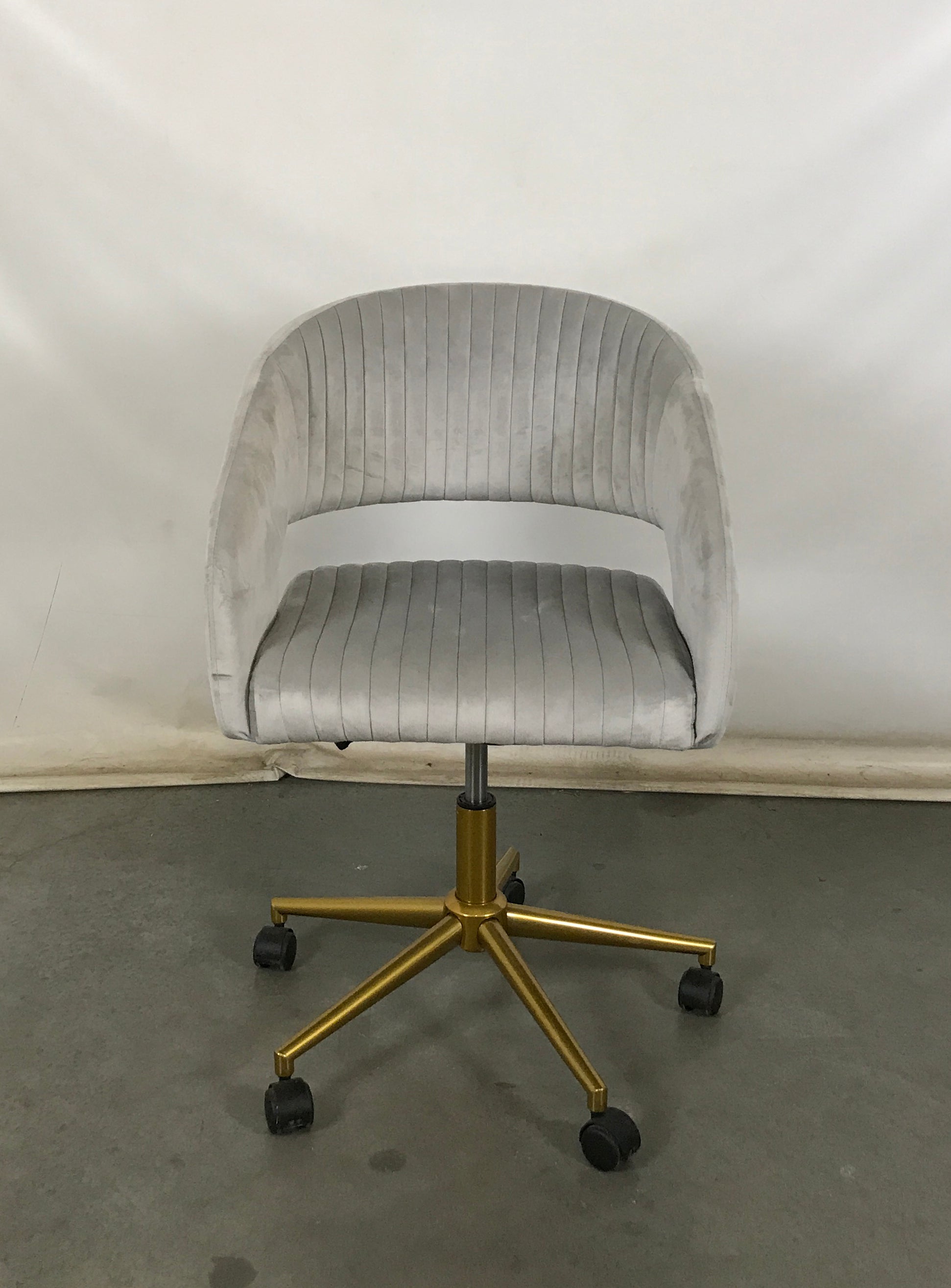 Gray and Gold Desk Chair