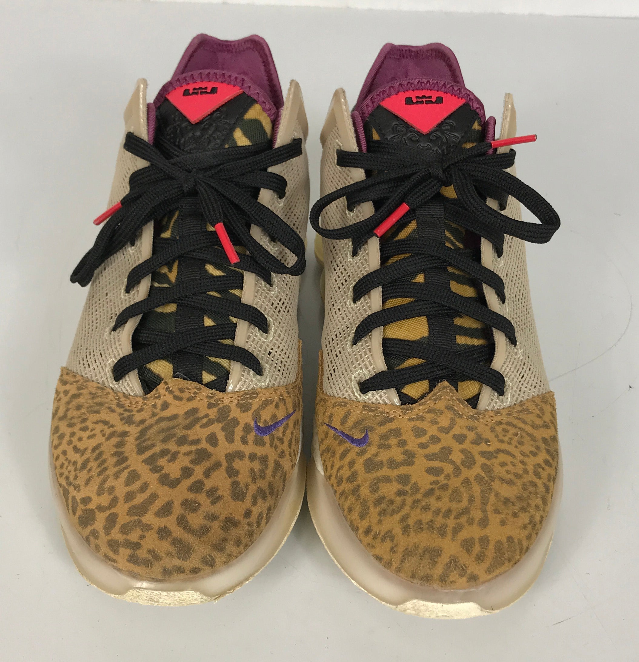 Nike LeBron XIX 19 Low Safari Animal Print Basketball Shoes Men's Size 8