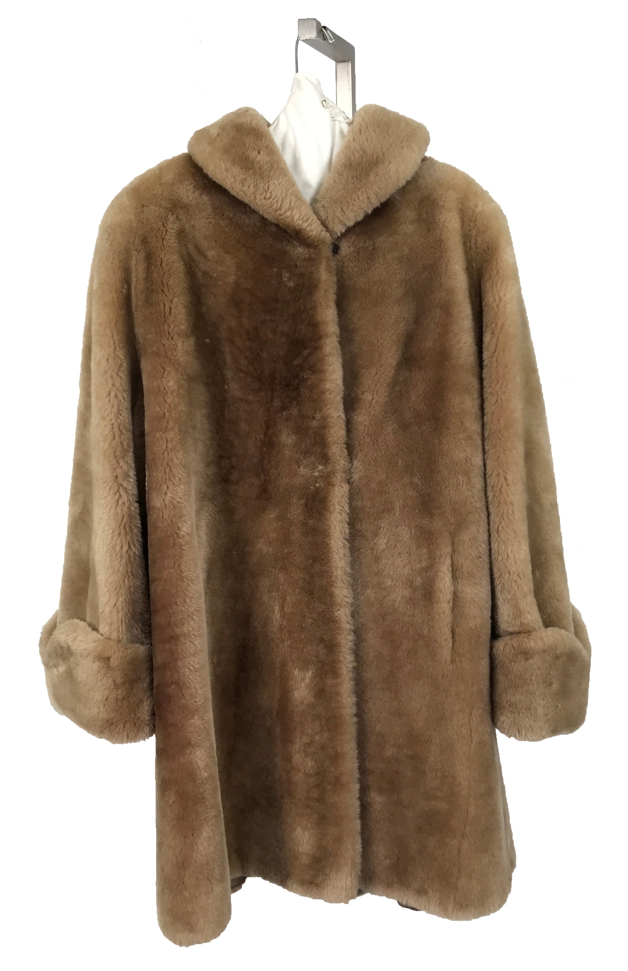 Vintage Laskin Skinner Light Brown Faux Fur Jacket