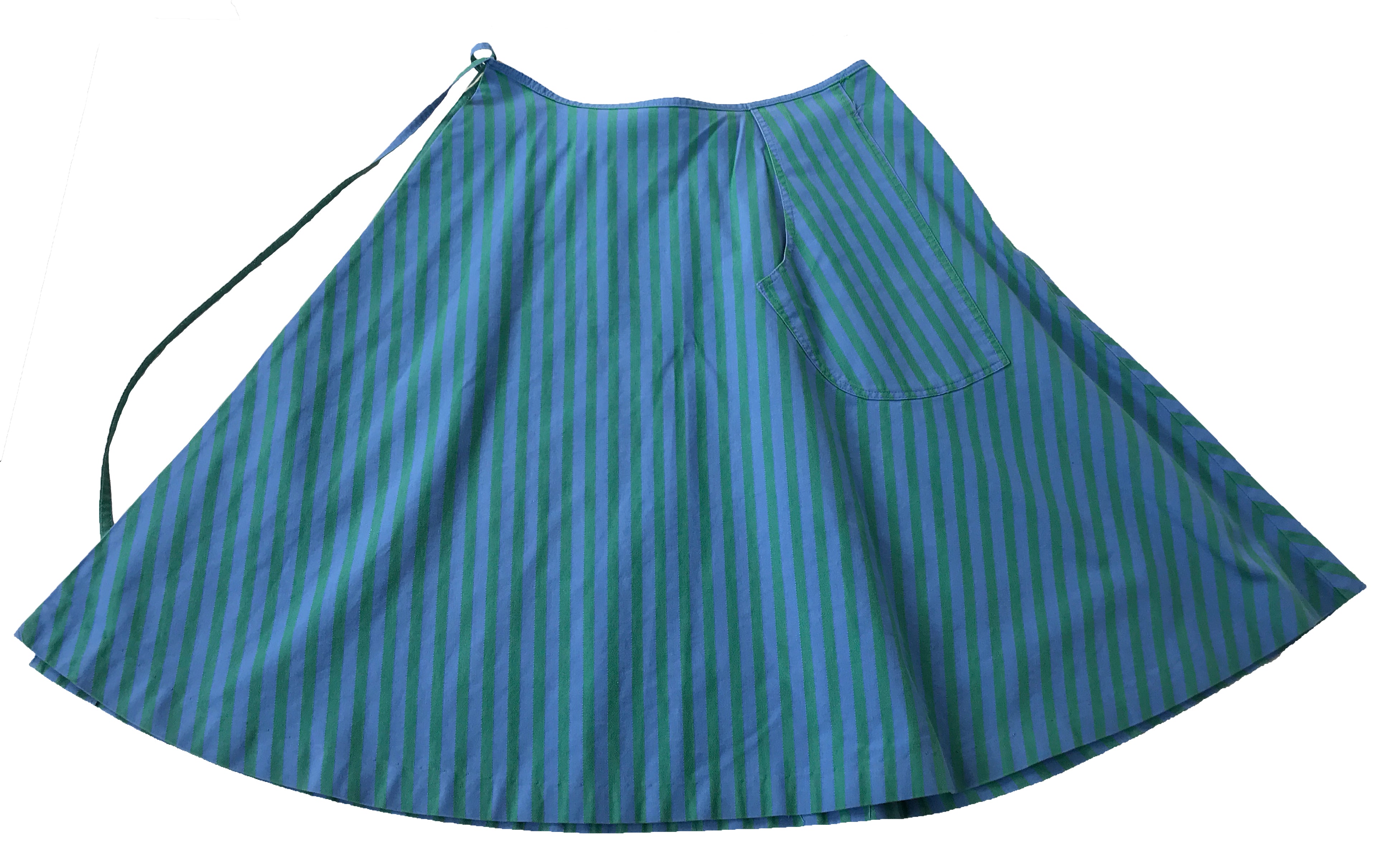 Vintage Blue and Green Wrap Skirt