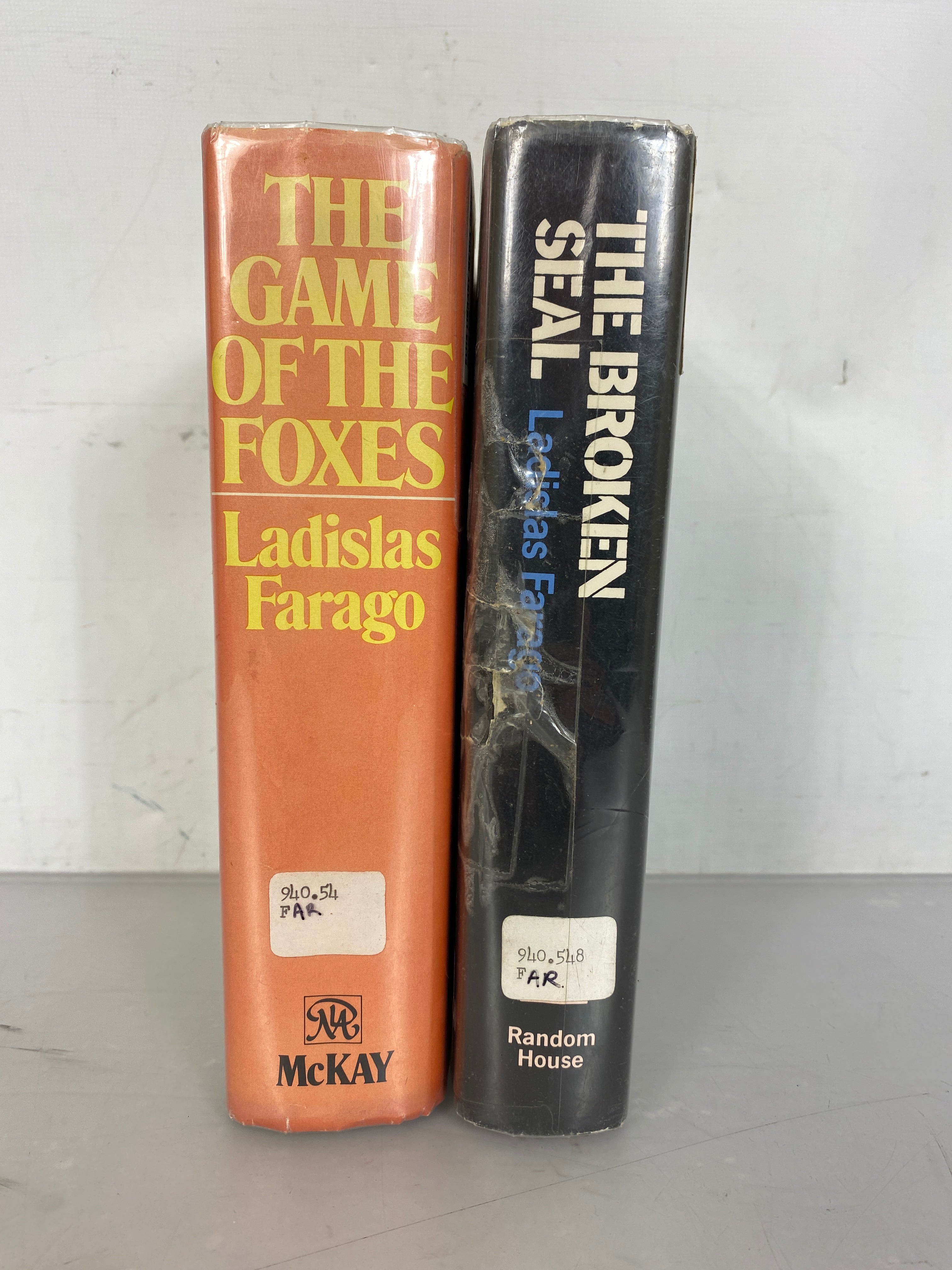 Lot of 2 The Game of the Foxes 1971 / The Broken Seal 1967 Ladislas Farago HC DJ
