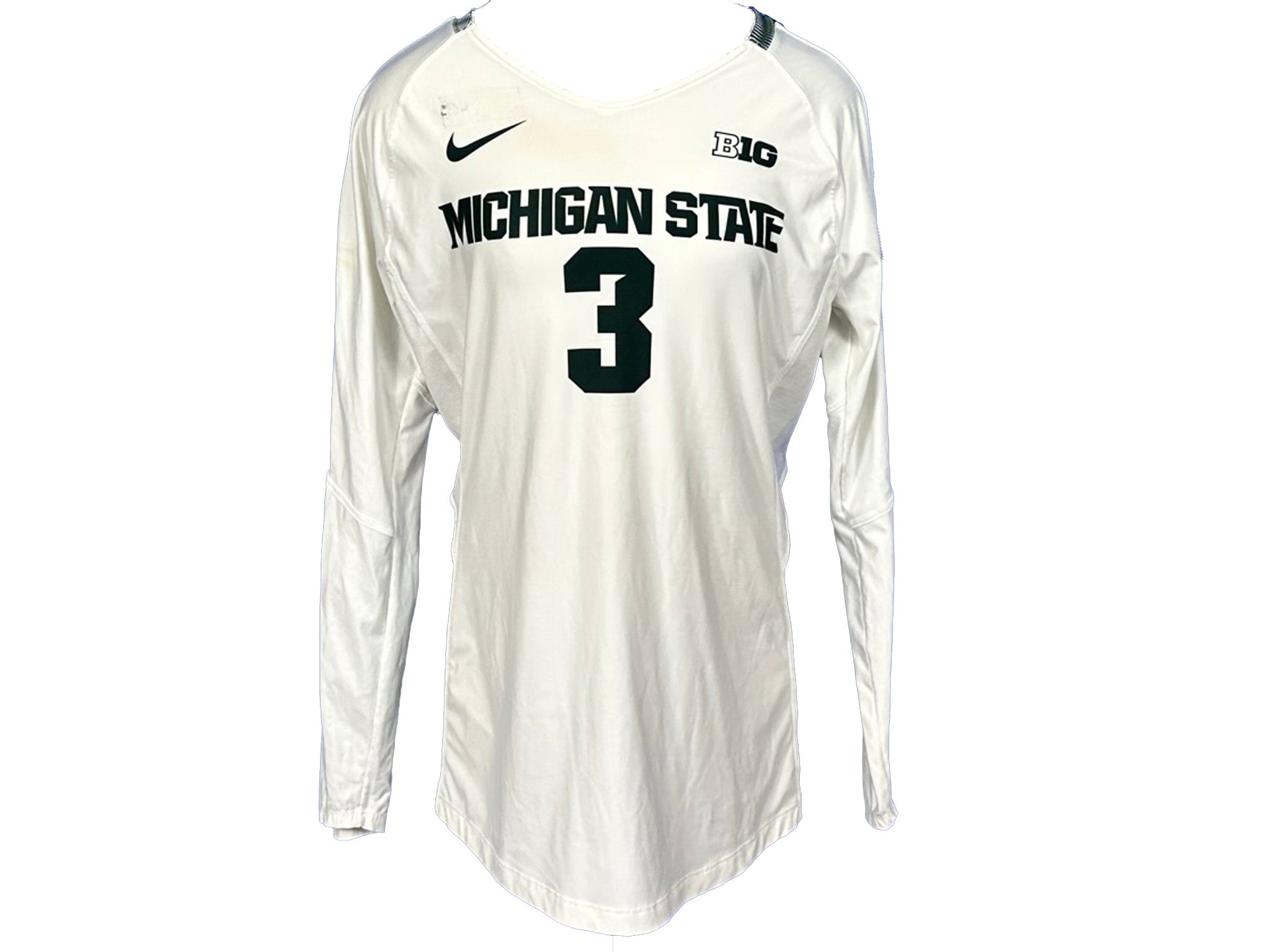 Nike Michigan State Spartans White Dri-FIT Hockey Long Sleeve T