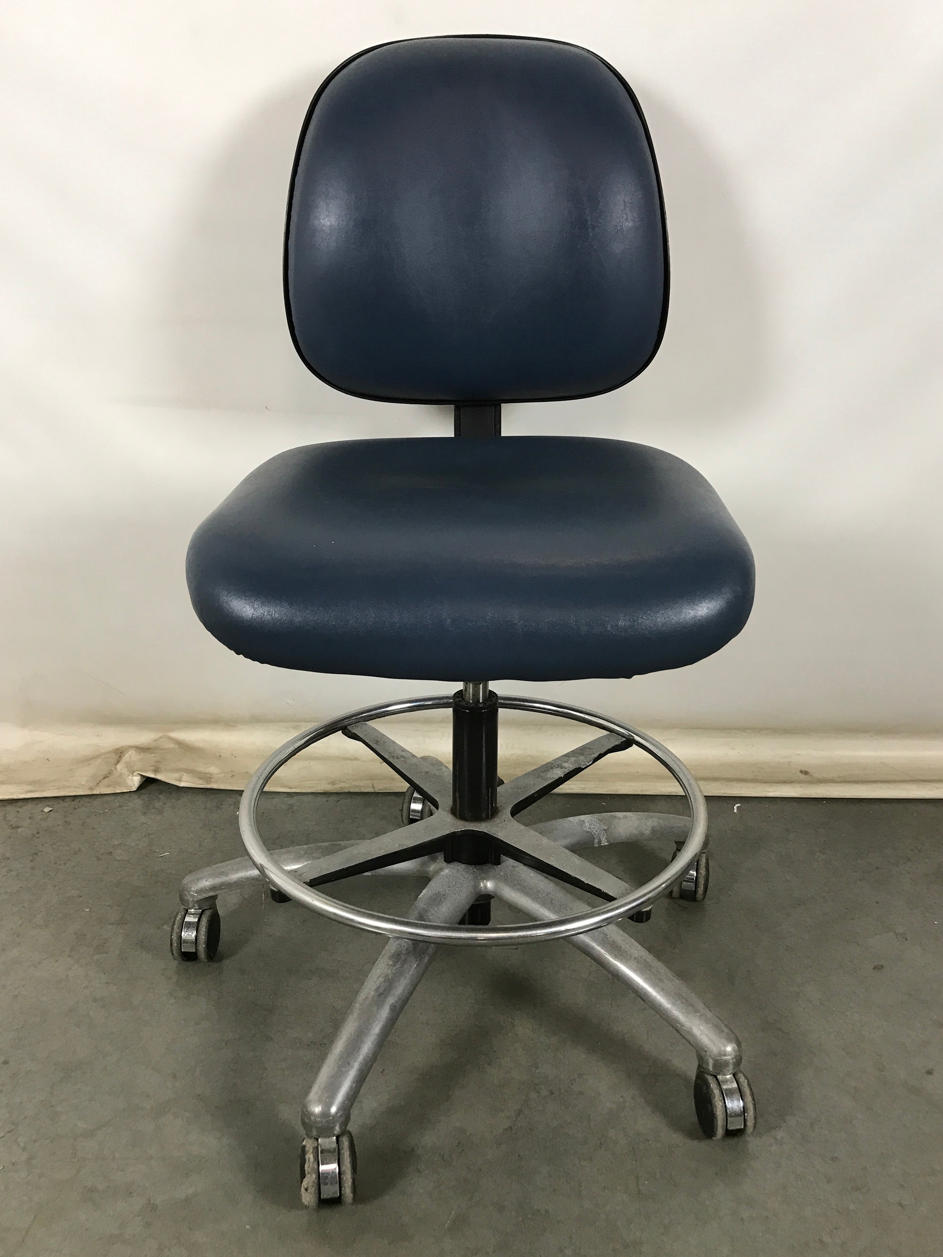 OMS Blue Adjustable Rolling Office Chair
