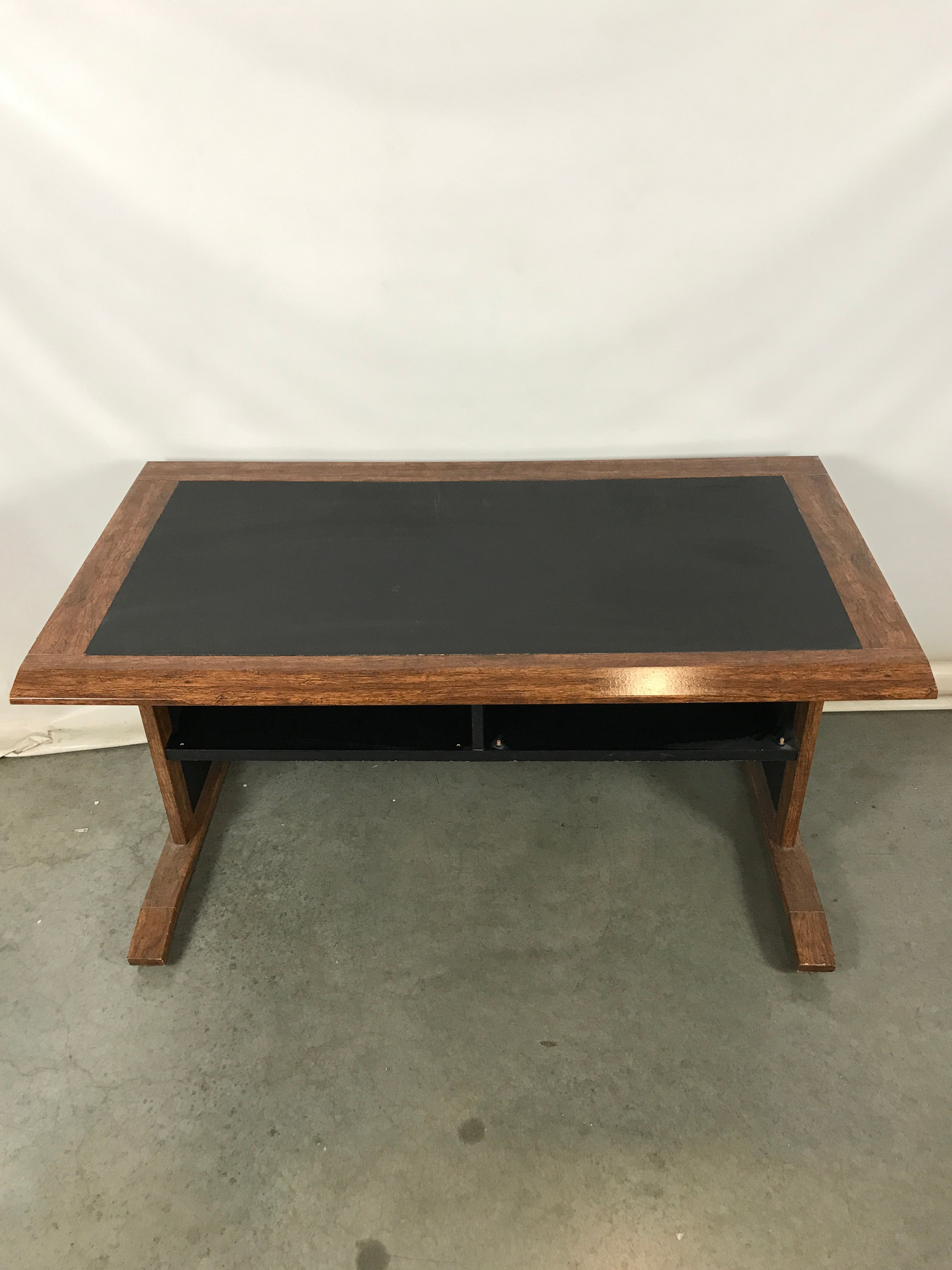 Black And Brown Wooden Desk