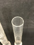 3 Matching Antique Clear Glass Chimneys for Oil Lamps 10.75"