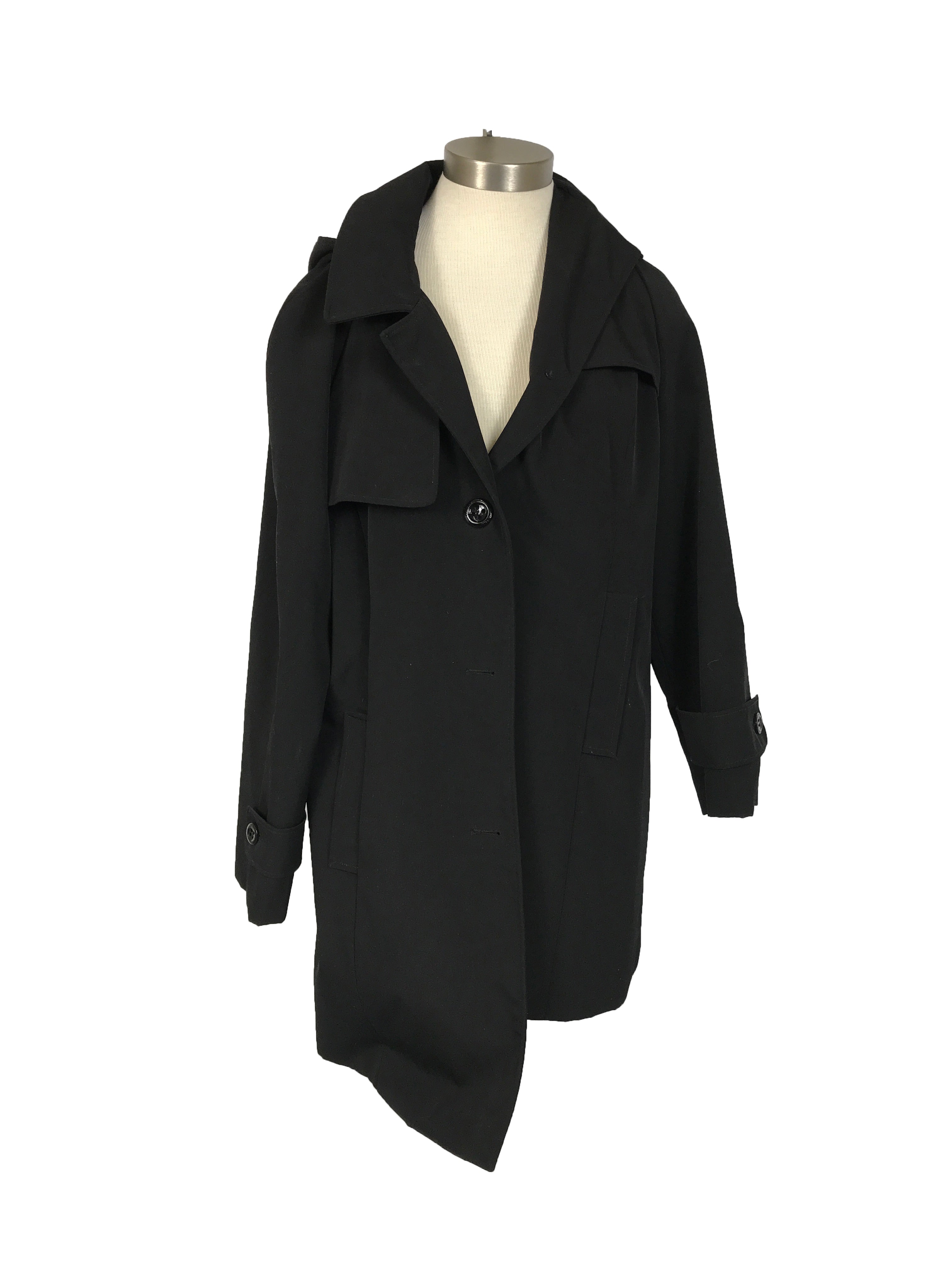 Calvin Klein Black Trench Coat Women's Size L