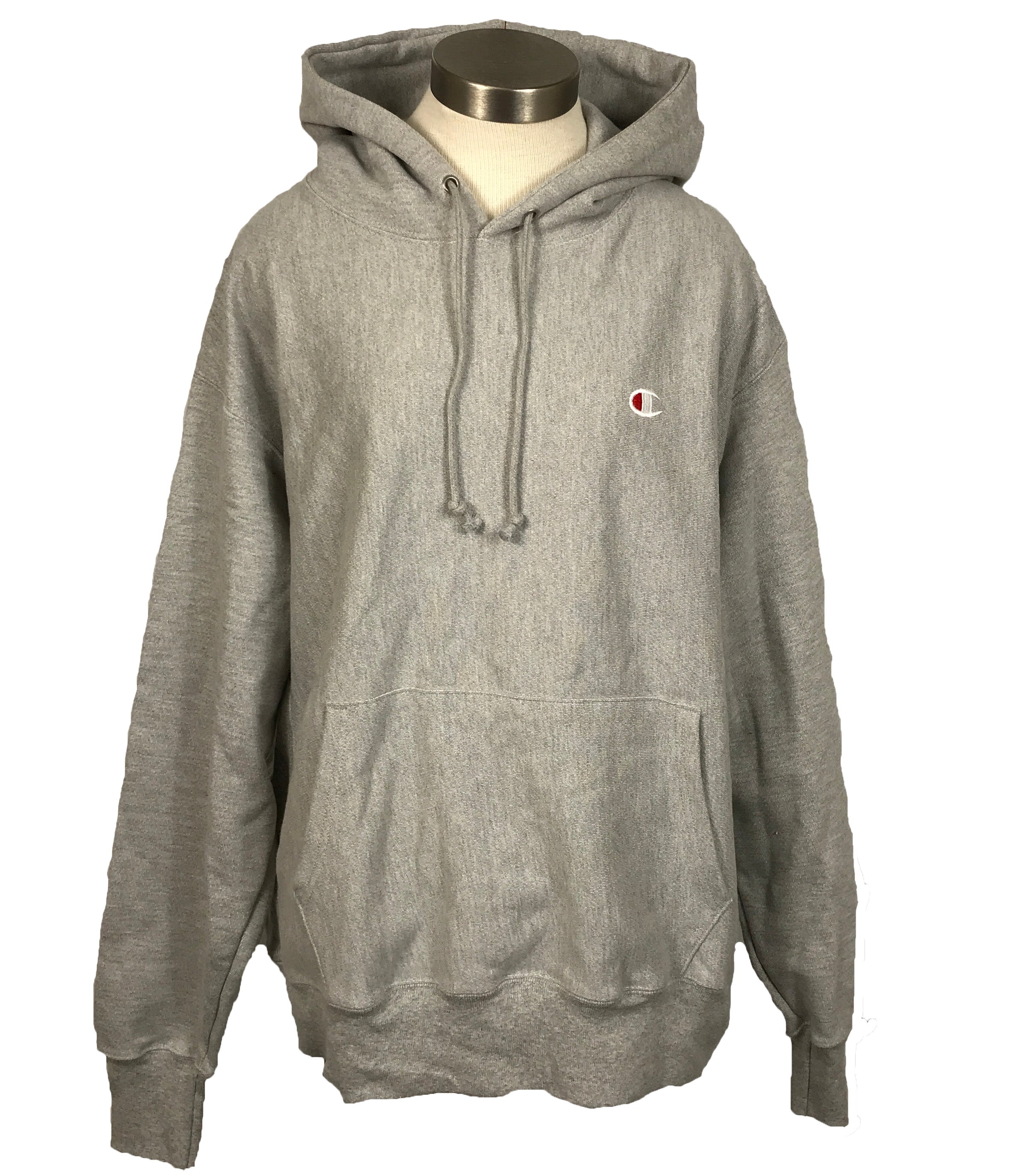 Champion Reverse Weave Hooded Sweatshirt - Charcoal Heather - XL
