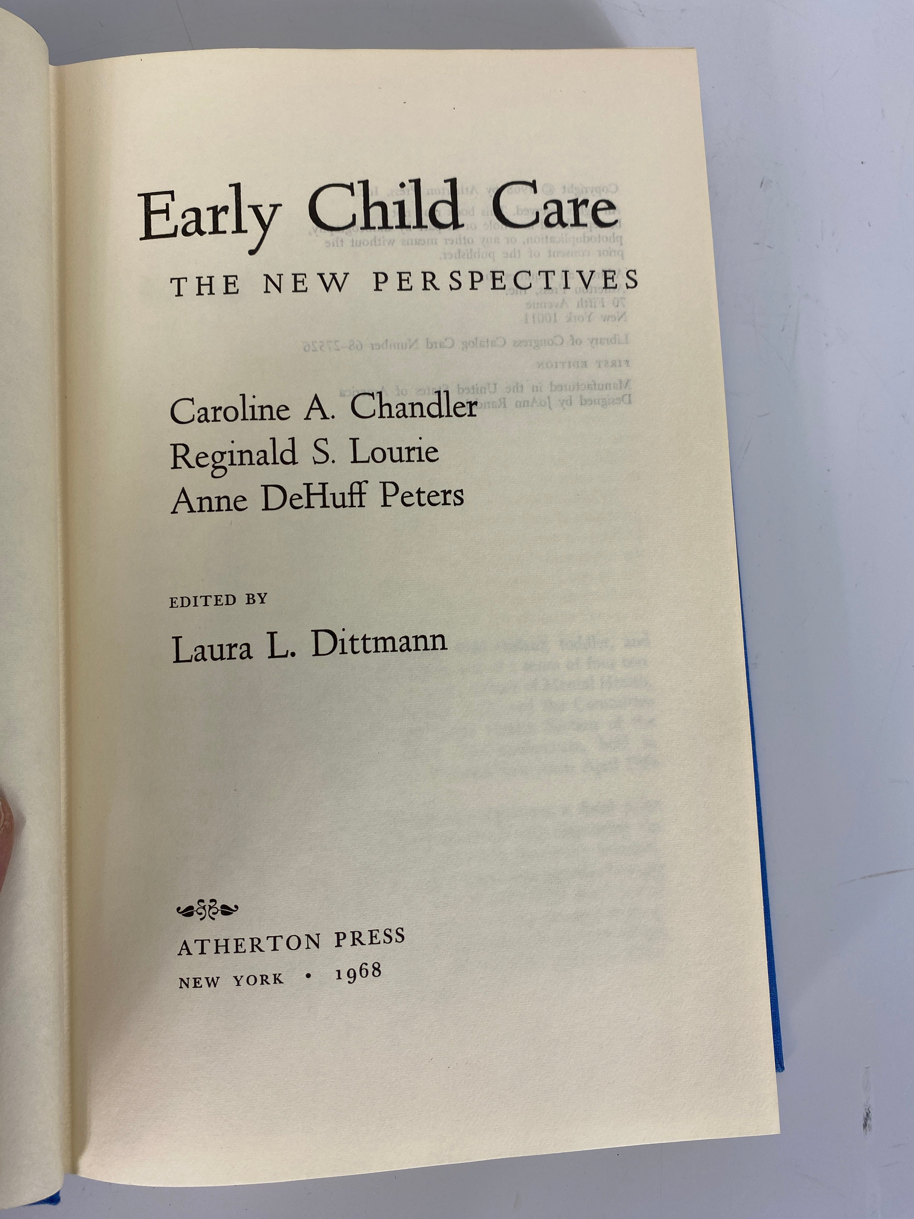 Early Child Care by Chandler, Lourie, and Peters 1968 First Edition HC DJ