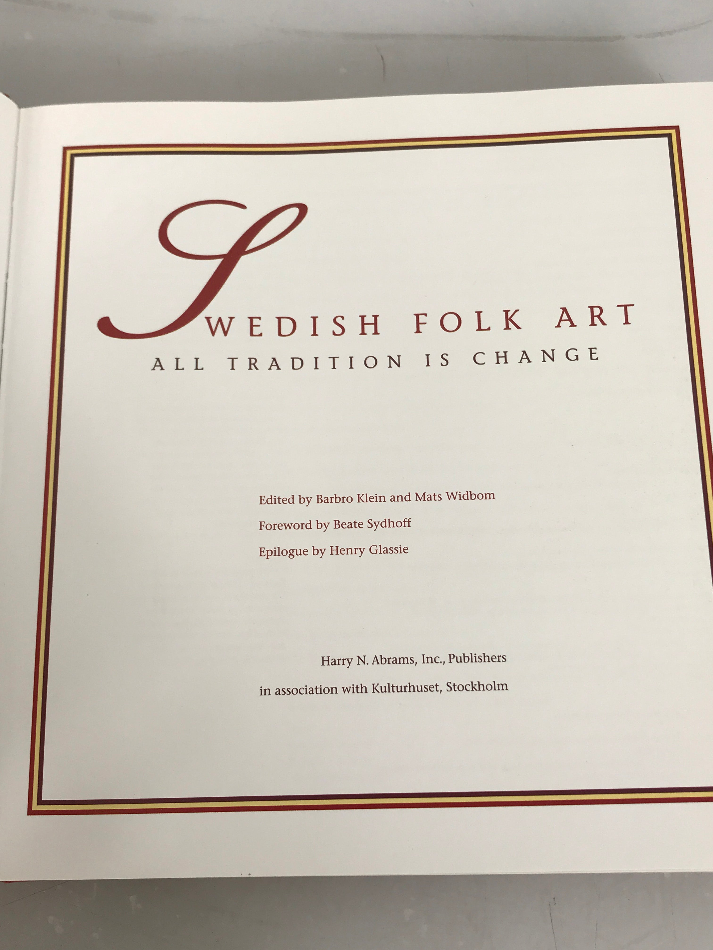 Swedish Folk Art All Tradition is Change by Klein and Widbom 1994 Signed HC DJ