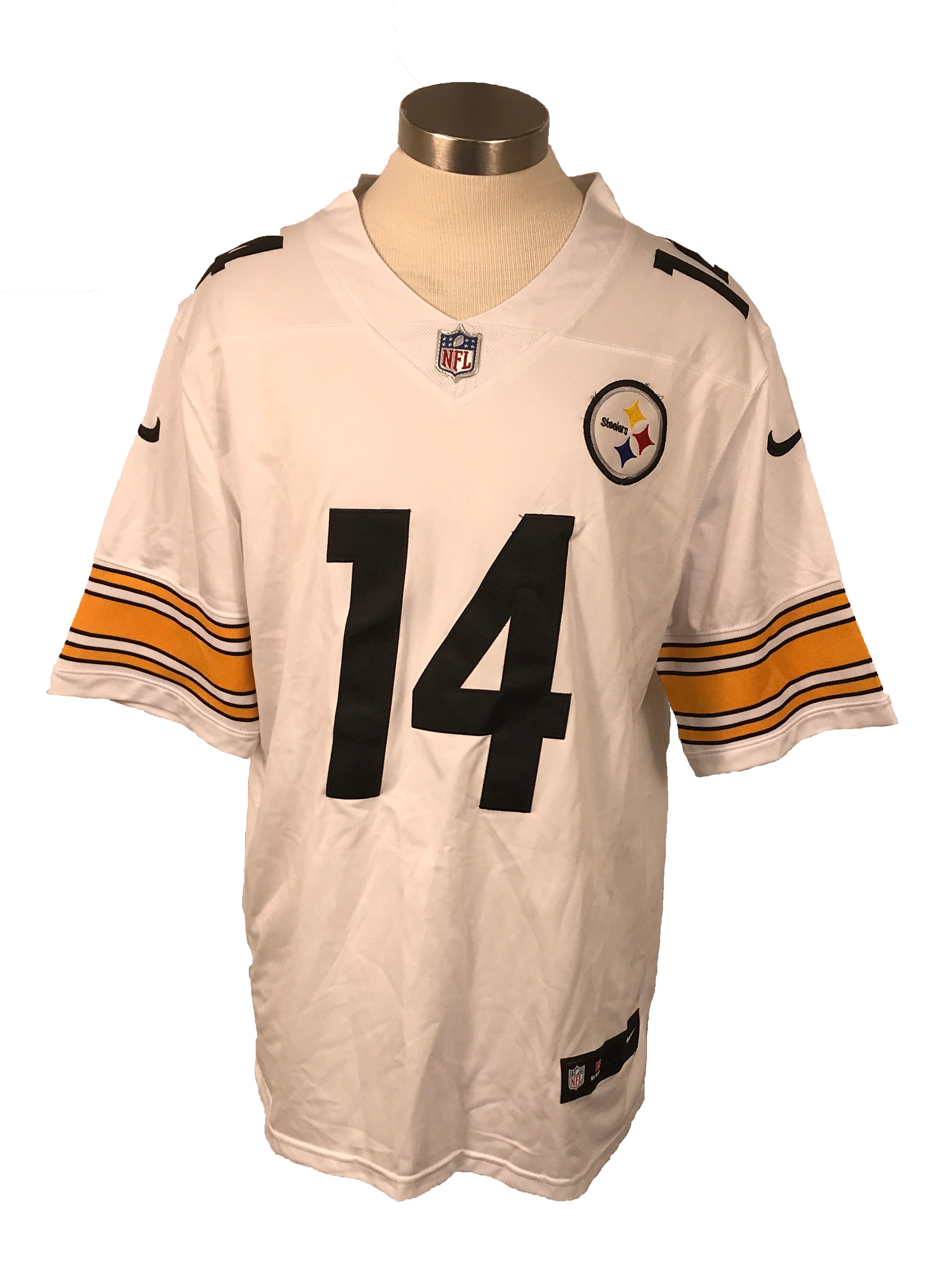 Nike White Pittsburgh Steelers #14 Jersey Men's Size L – MSU Surplus Store