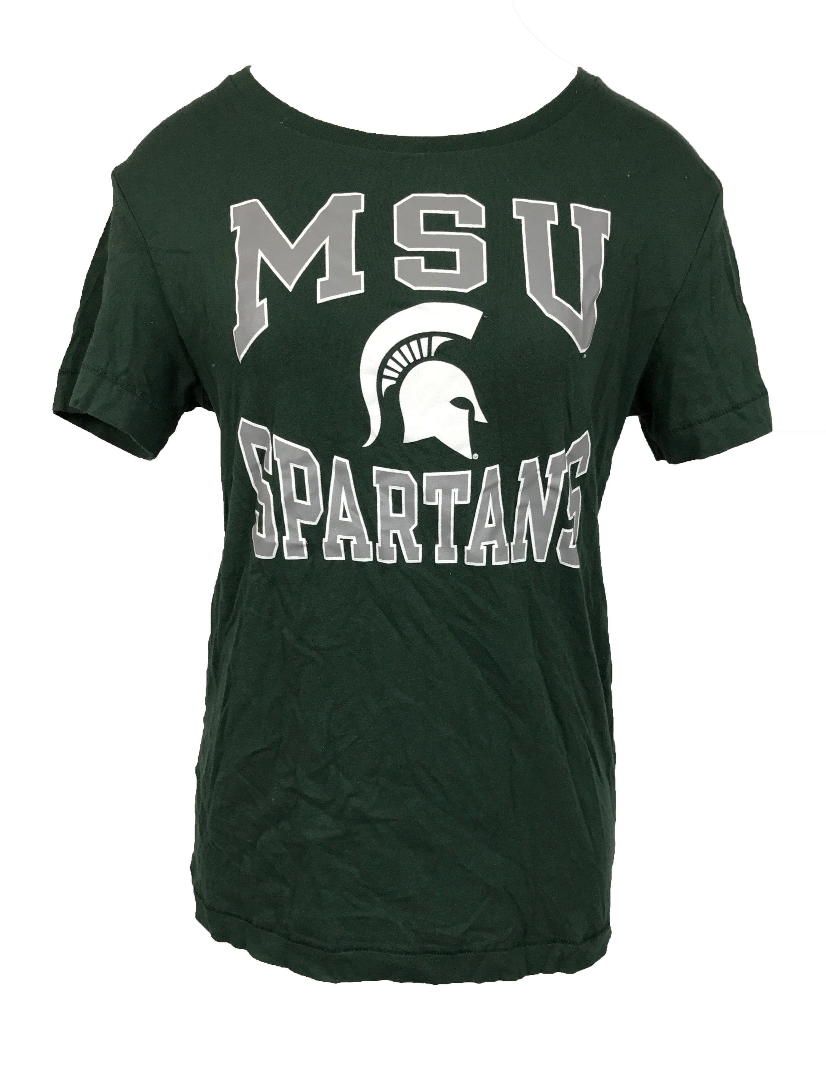 Dark Green Champion Michigan State T-Shirt Size Medium