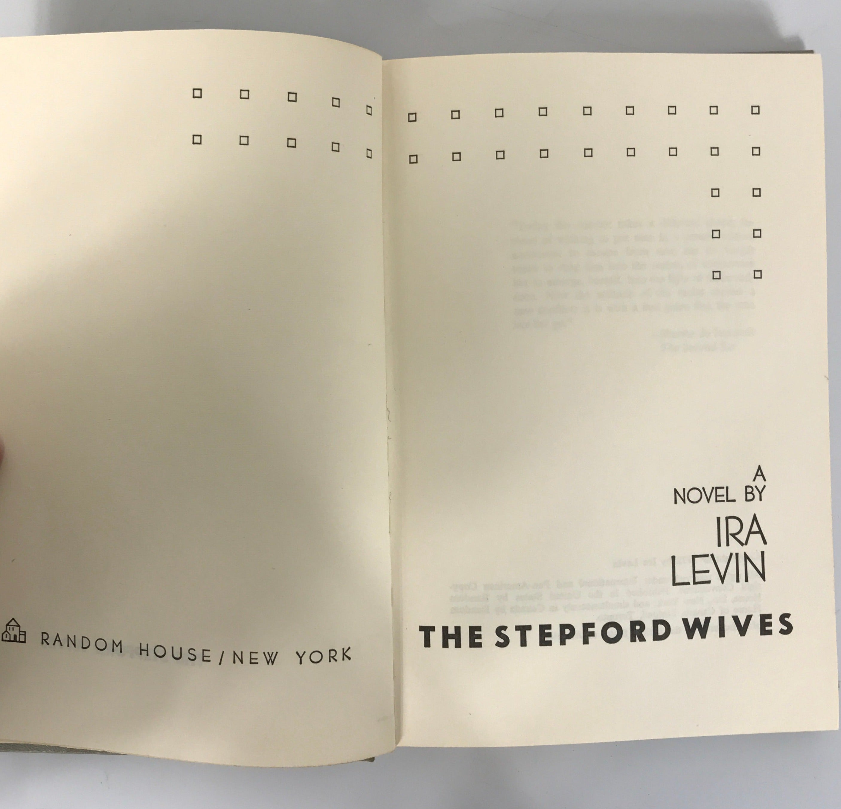 Lot of 2 Ira Levin Books: This Perfect Day 1970 HCDJ/The Stepford Wives 1972 HC