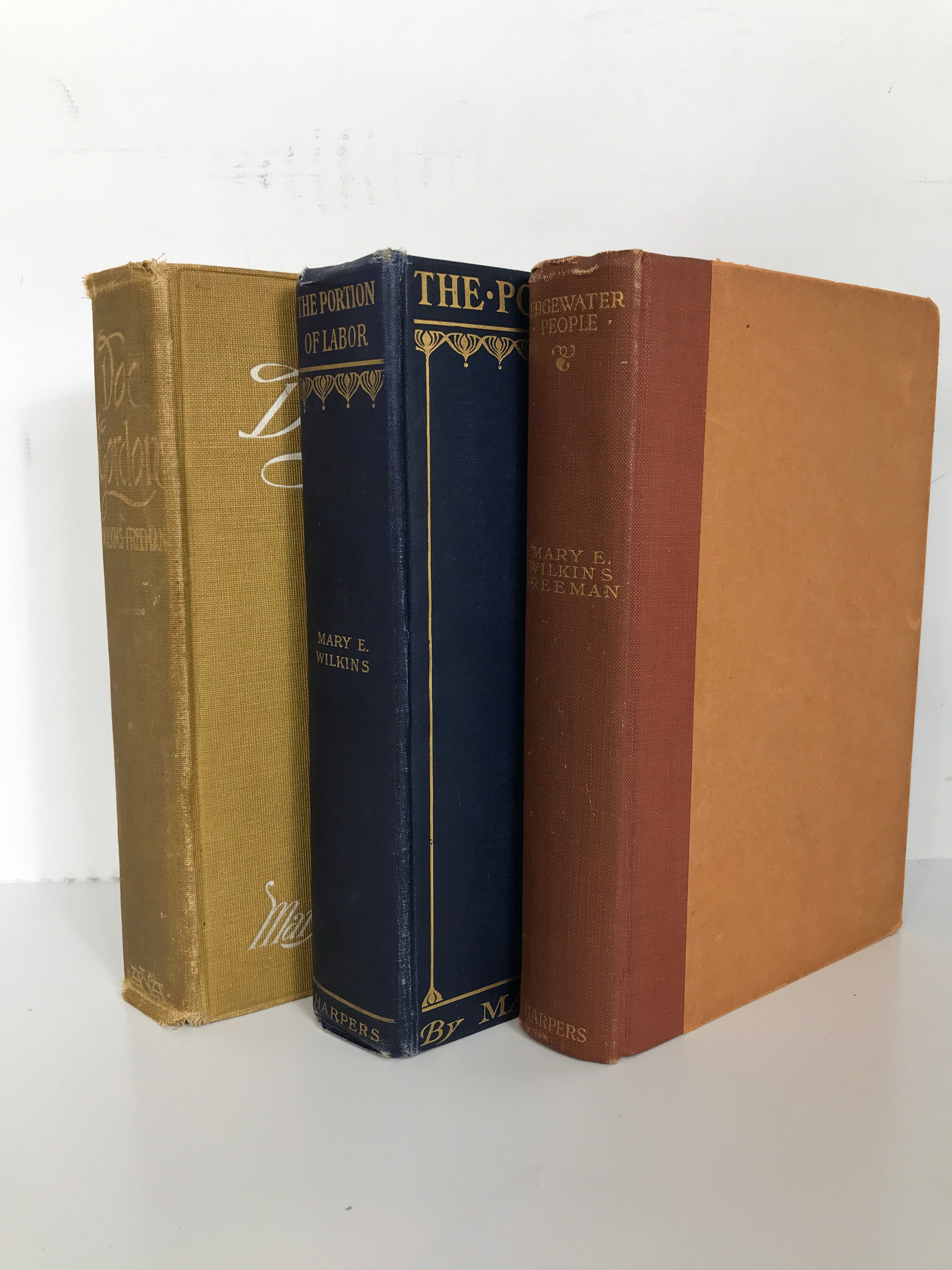 Lot of 3 Antique Mary E. Wilkins Novels 1901-1918 HC