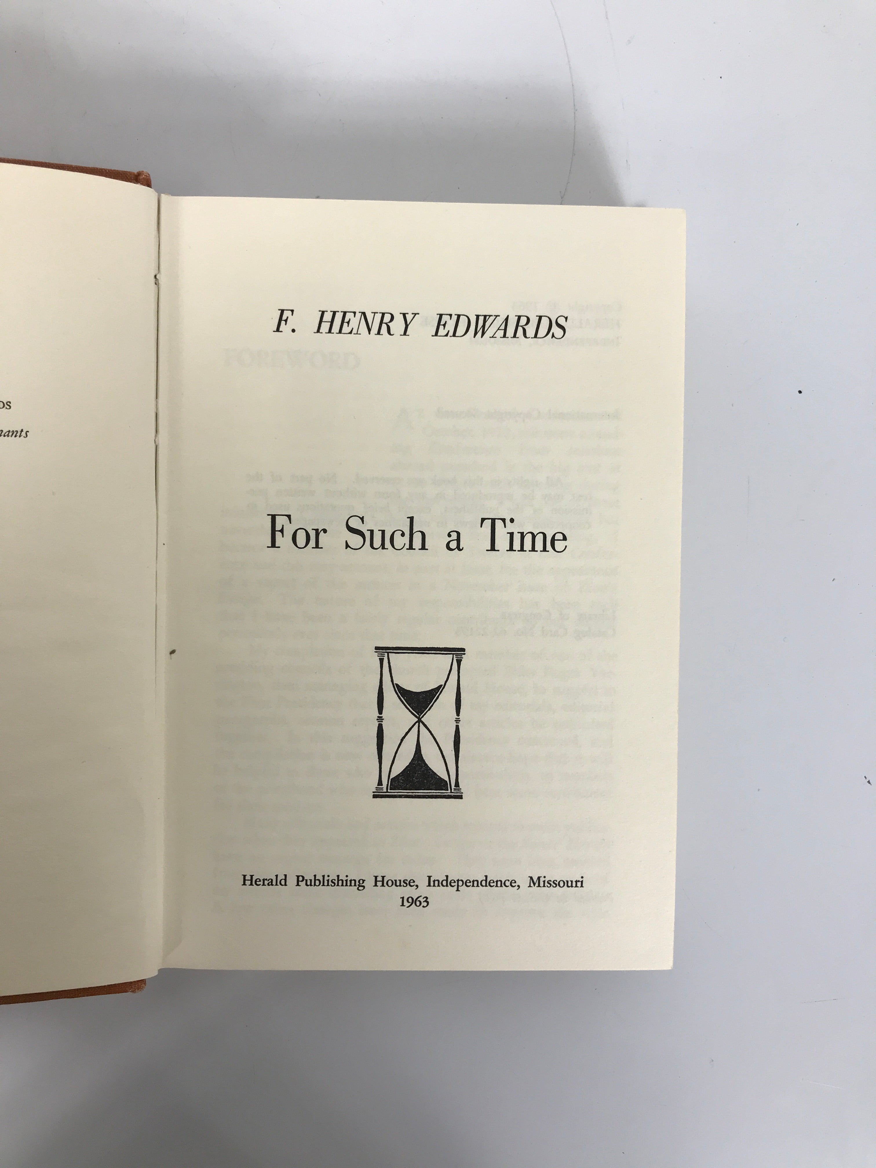 Lot of 3 F. Henry Edwards RLDS Books 1956-1963 HC