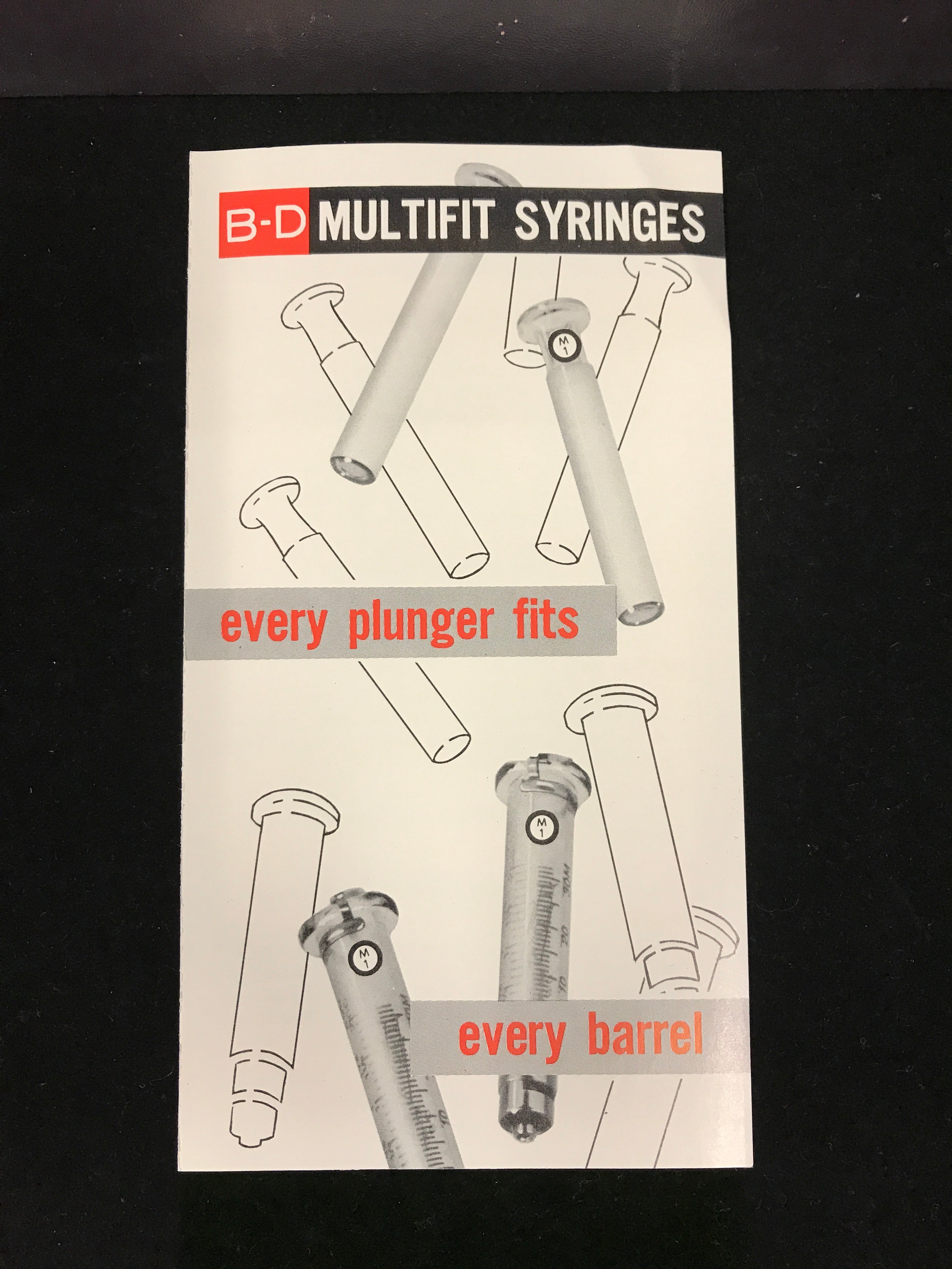 Vintage Box of 6 Sealed BD Multifit Glass Tip 20cc Syringes