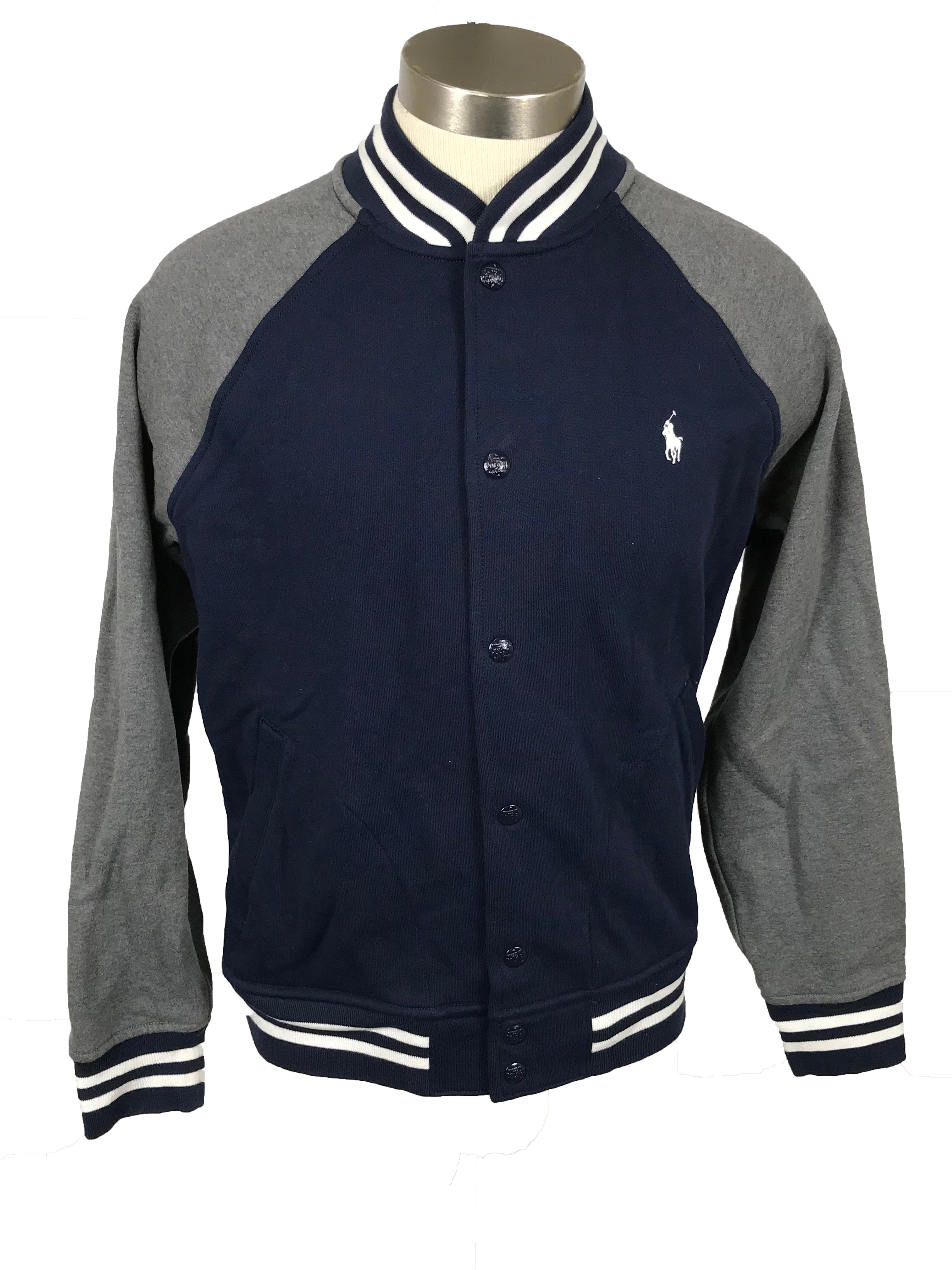 Cotton Blend Varsity Jacket in Green - Polo Ralph Lauren