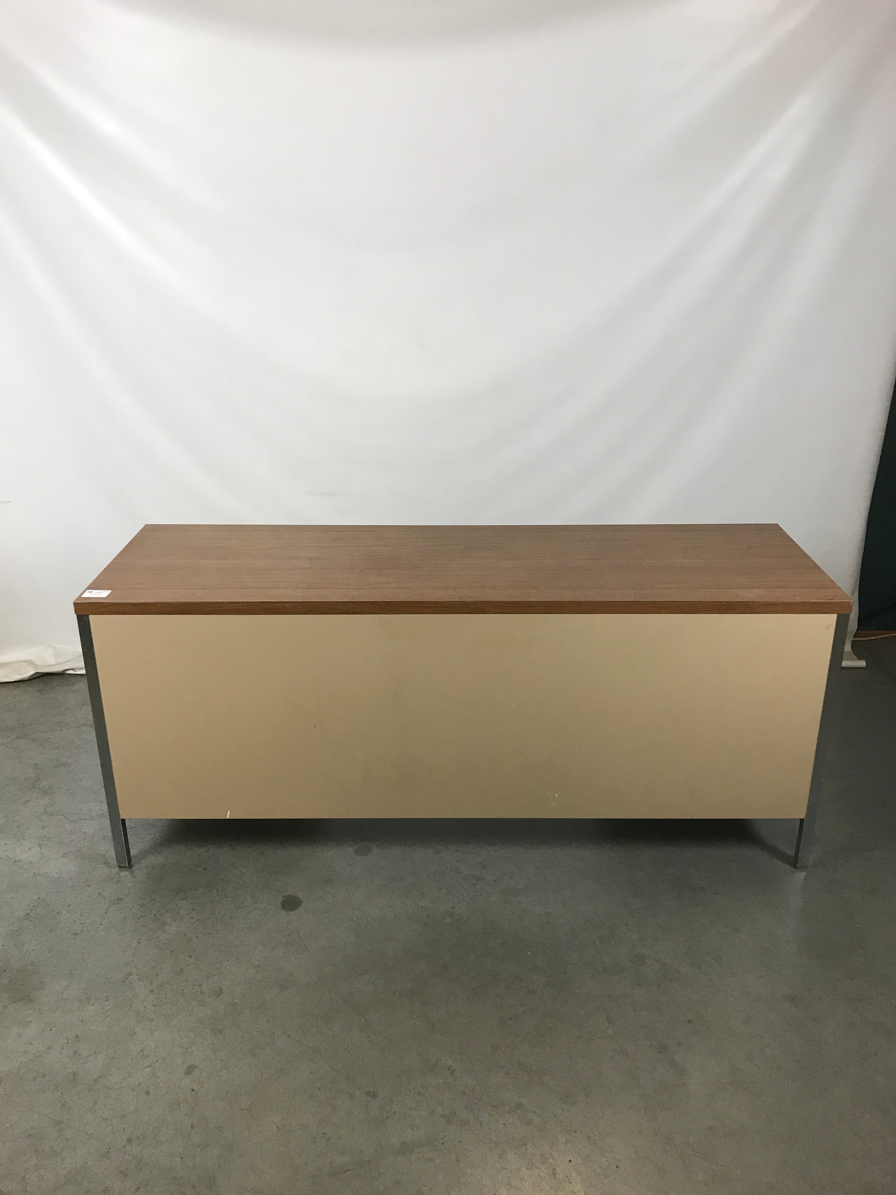 Metal Desk with Wooden Top