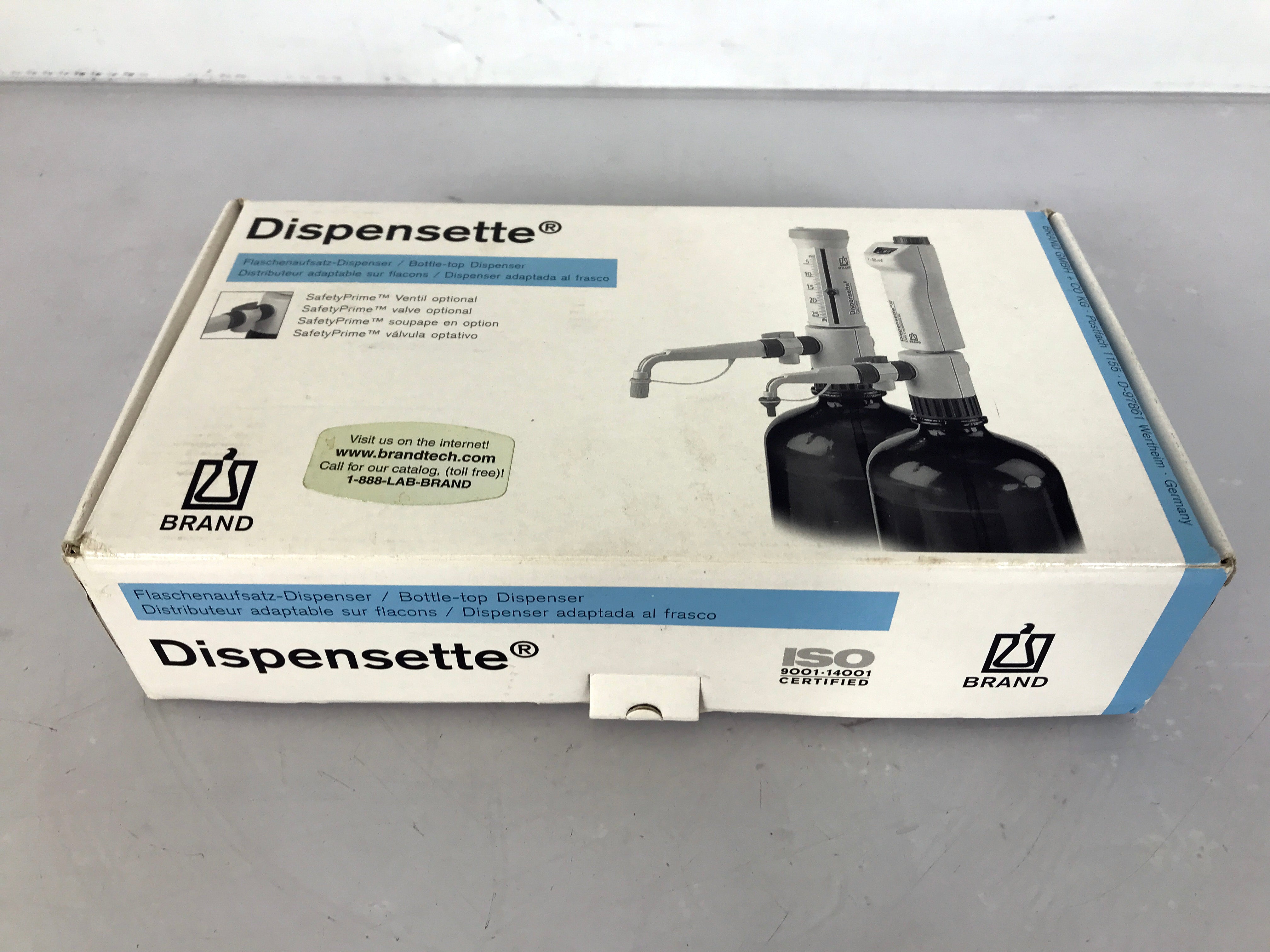 Dispensette III Adjustable 10-100mL Bottle Top Dispenser Cat. 4701 171