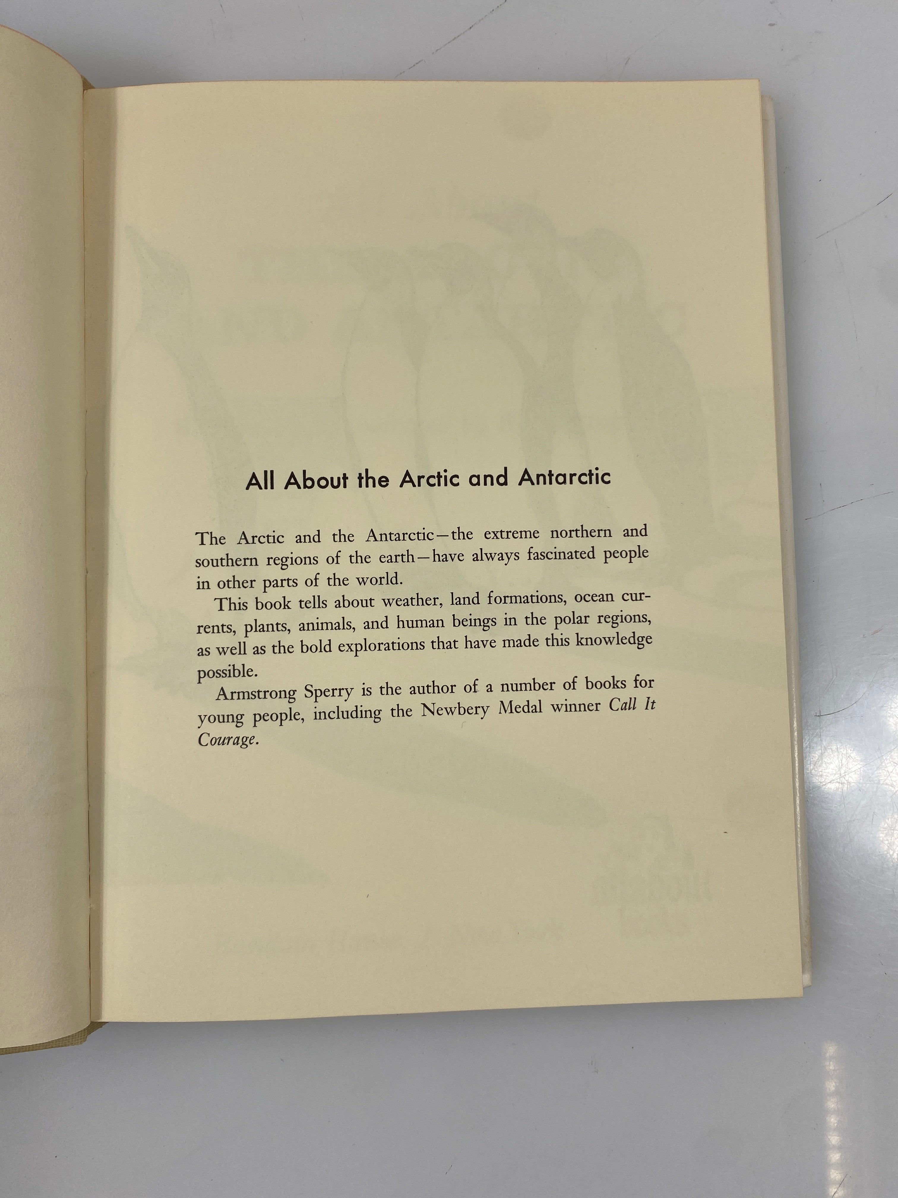 All About the Artic and Antarctica Armstrong Sperry Random House 1957 HCDJ