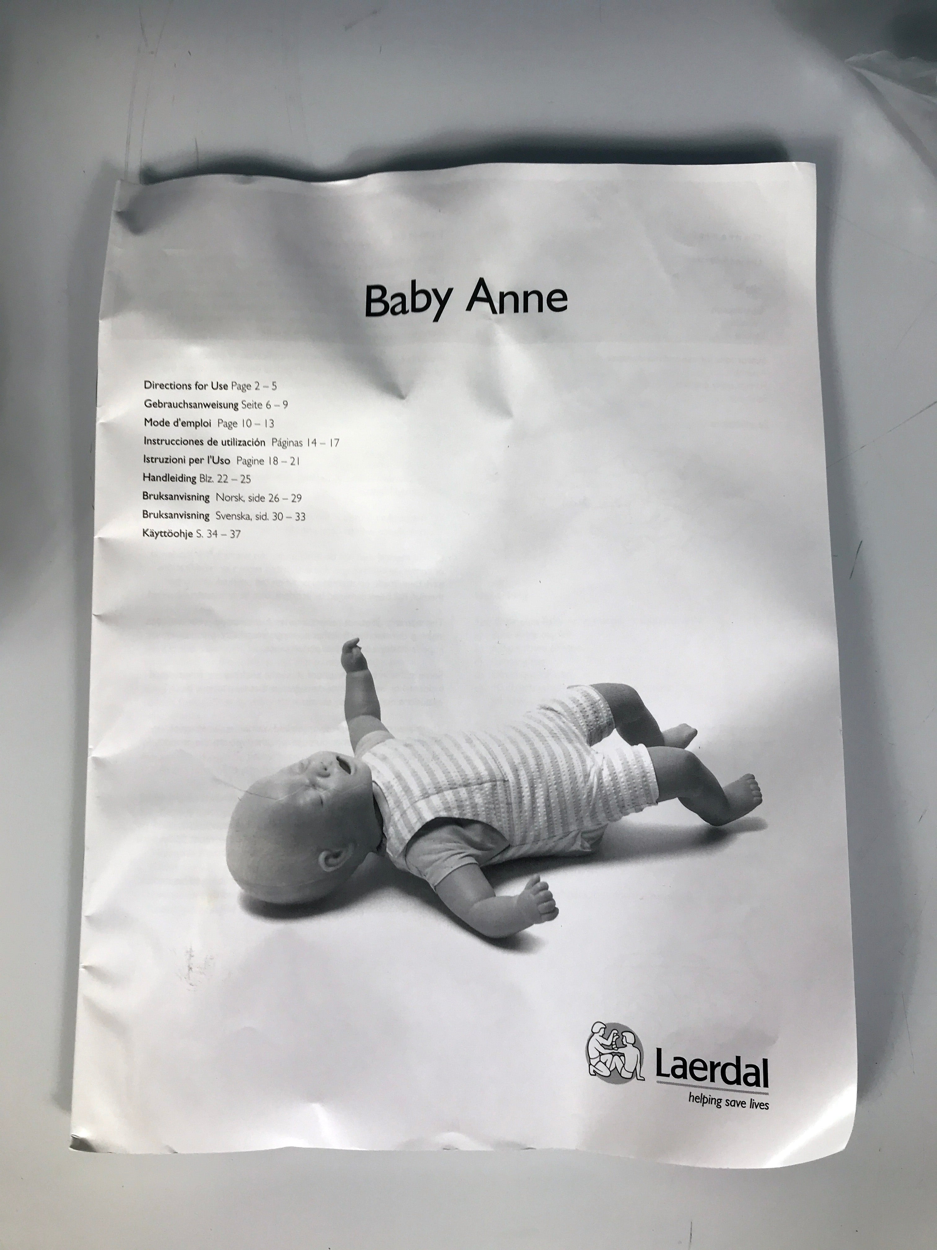 4 Laerdal Baby Anne Infant CPR Training Manikins with Bag and Extras