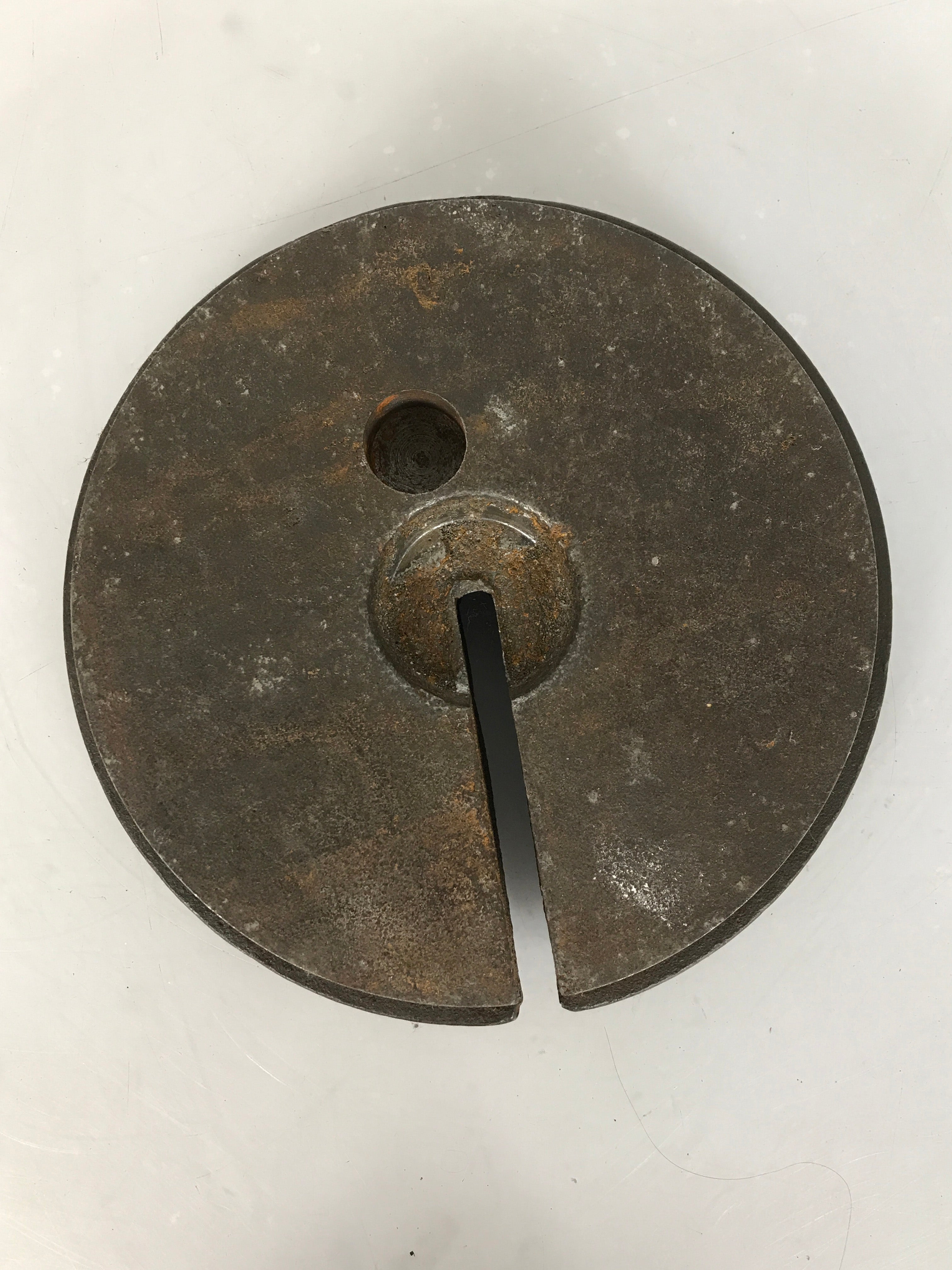 20 LB Round Cast Iron Slotted Weight for Hanging Balance Scale #5