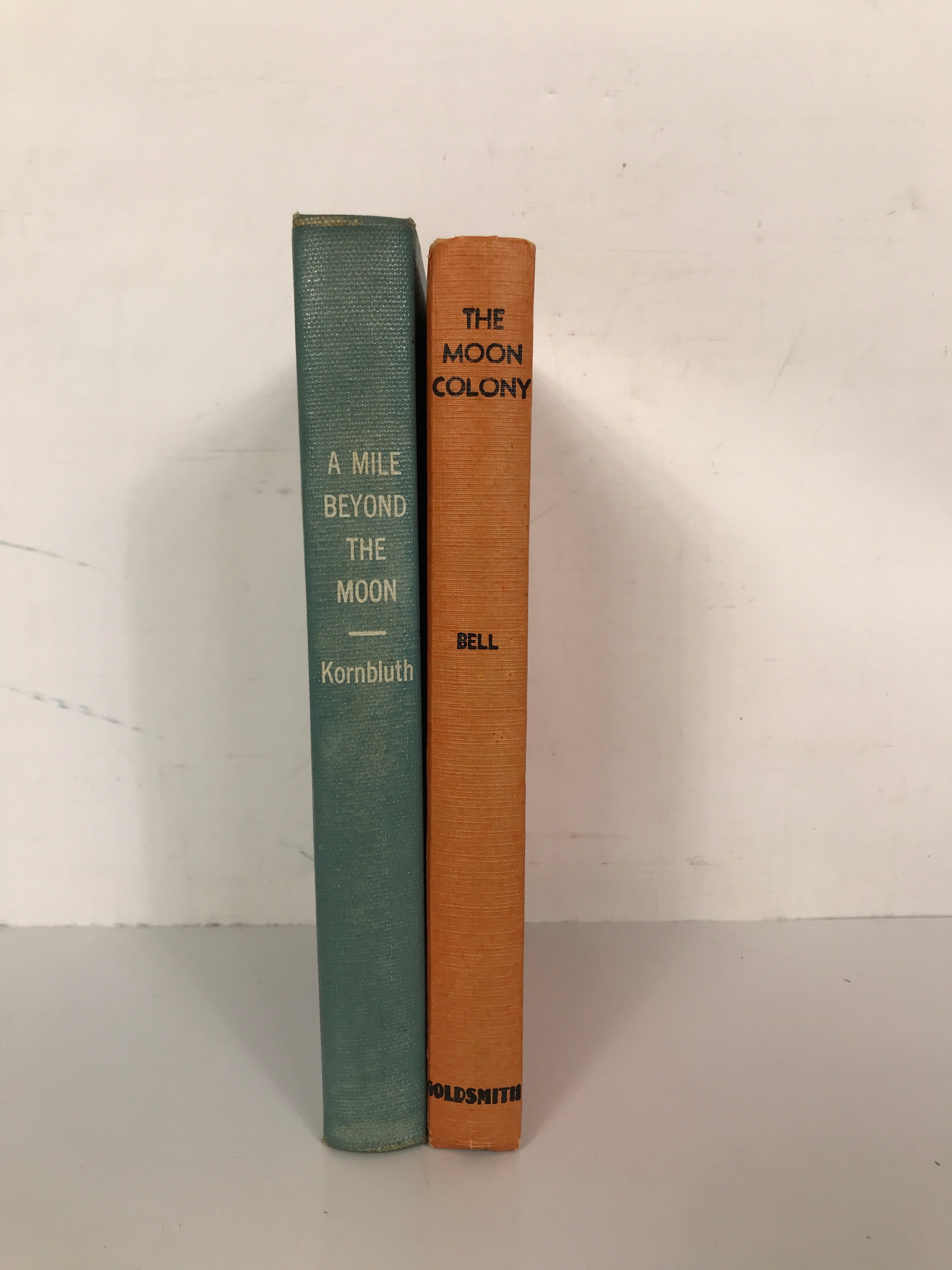 Lot of 2 Science Fiction: The Moon Colony 1937/A Mile Beyond the Moon 1958 HC