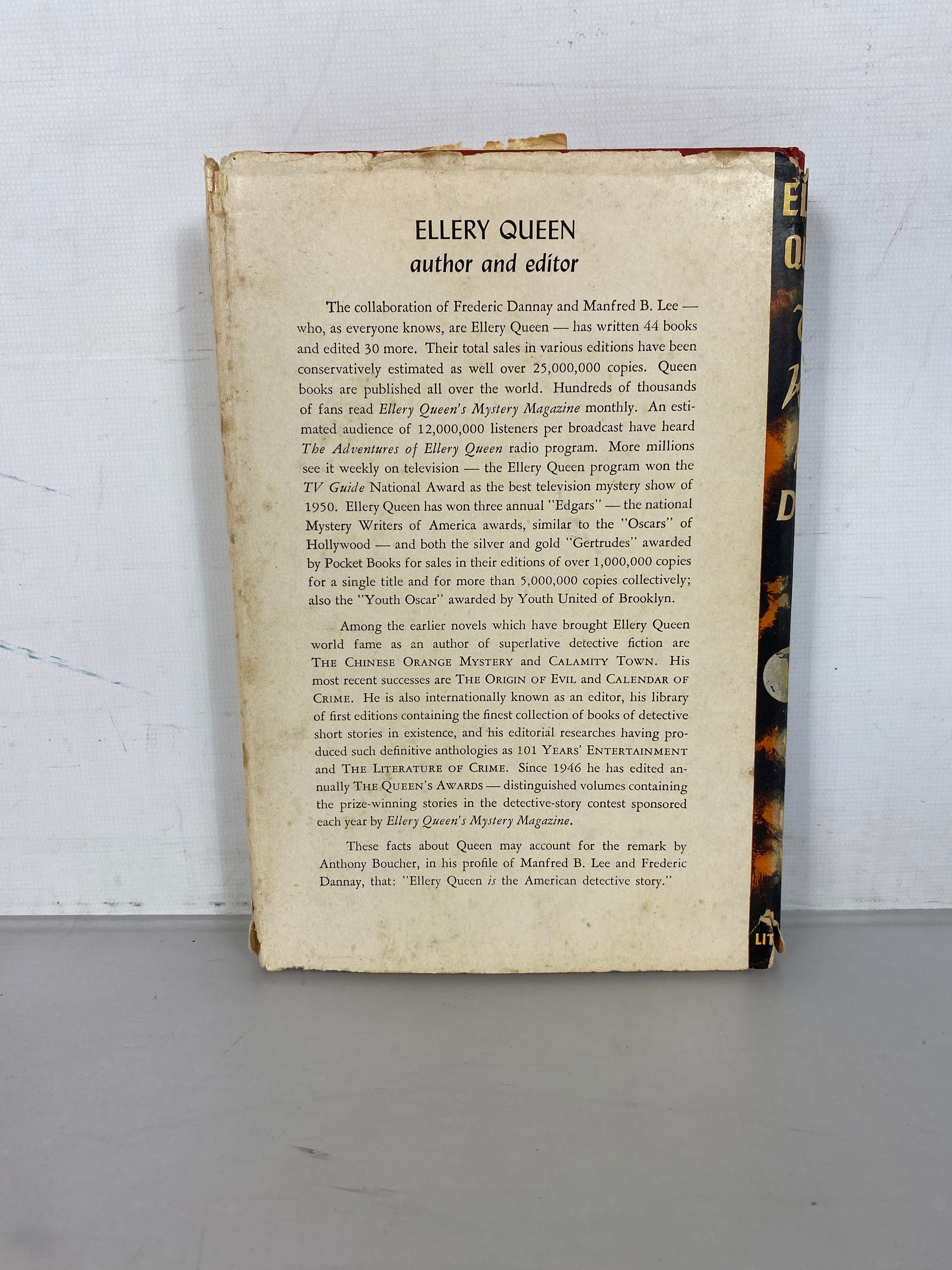 Lot of 2 Ellery Queen Detective Novels 1952-1965 HC DJ BCE