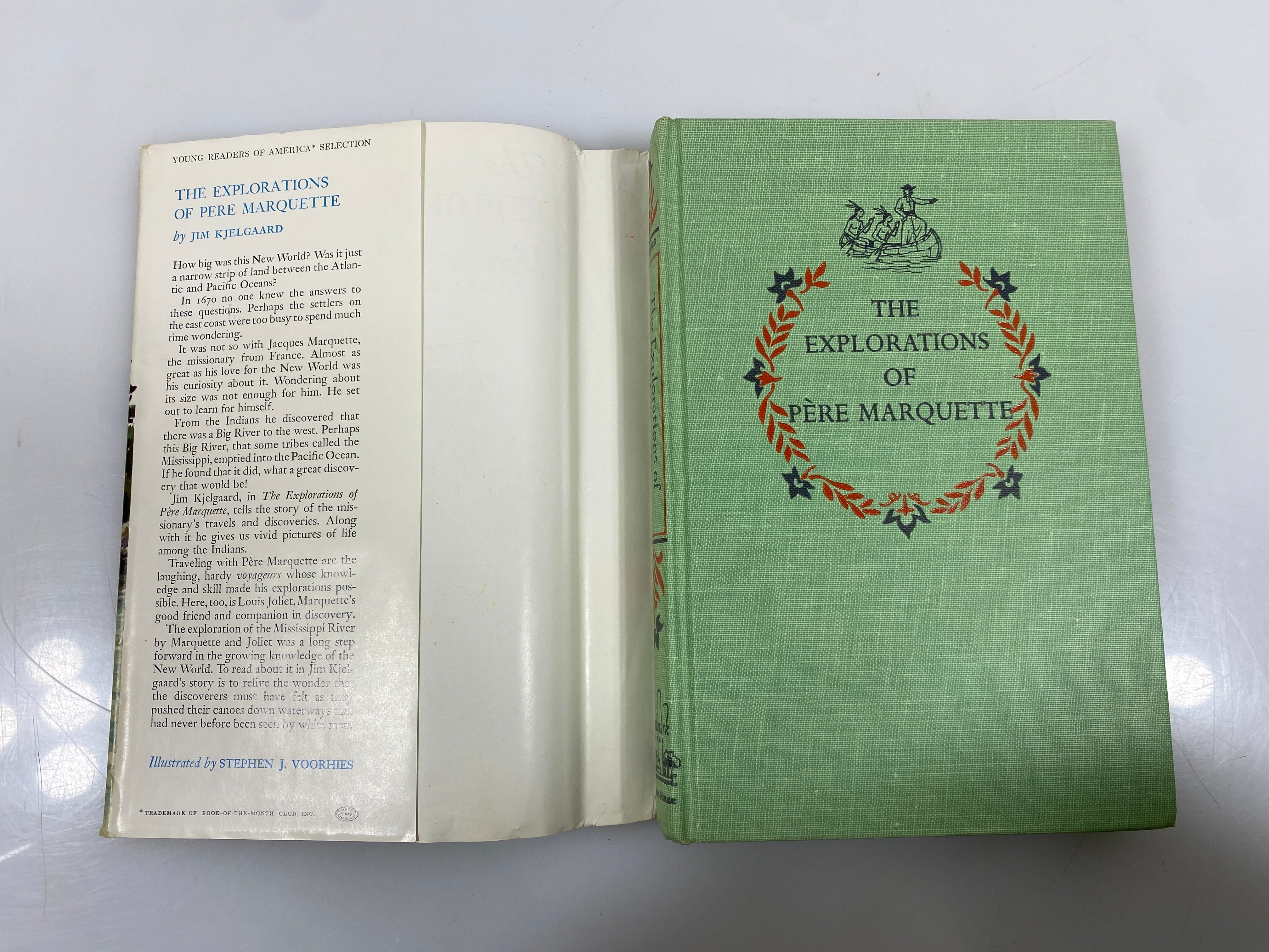 The Explorations of Pere Marquette Jim Kjelgaard Random House 1951 HCDJ