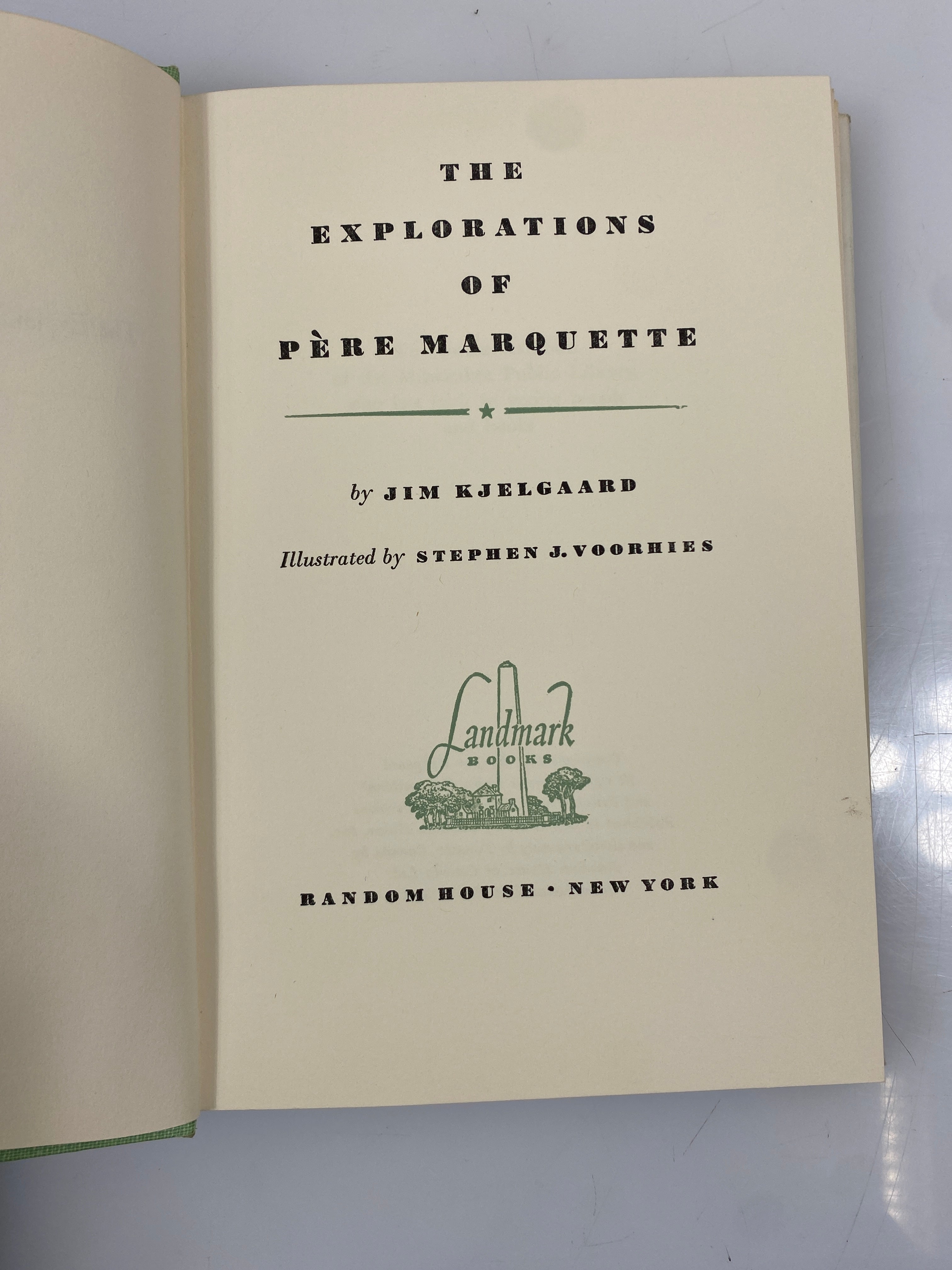 The Explorations of Pere Marquette Jim Kjelgaard Random House 1951 HCDJ