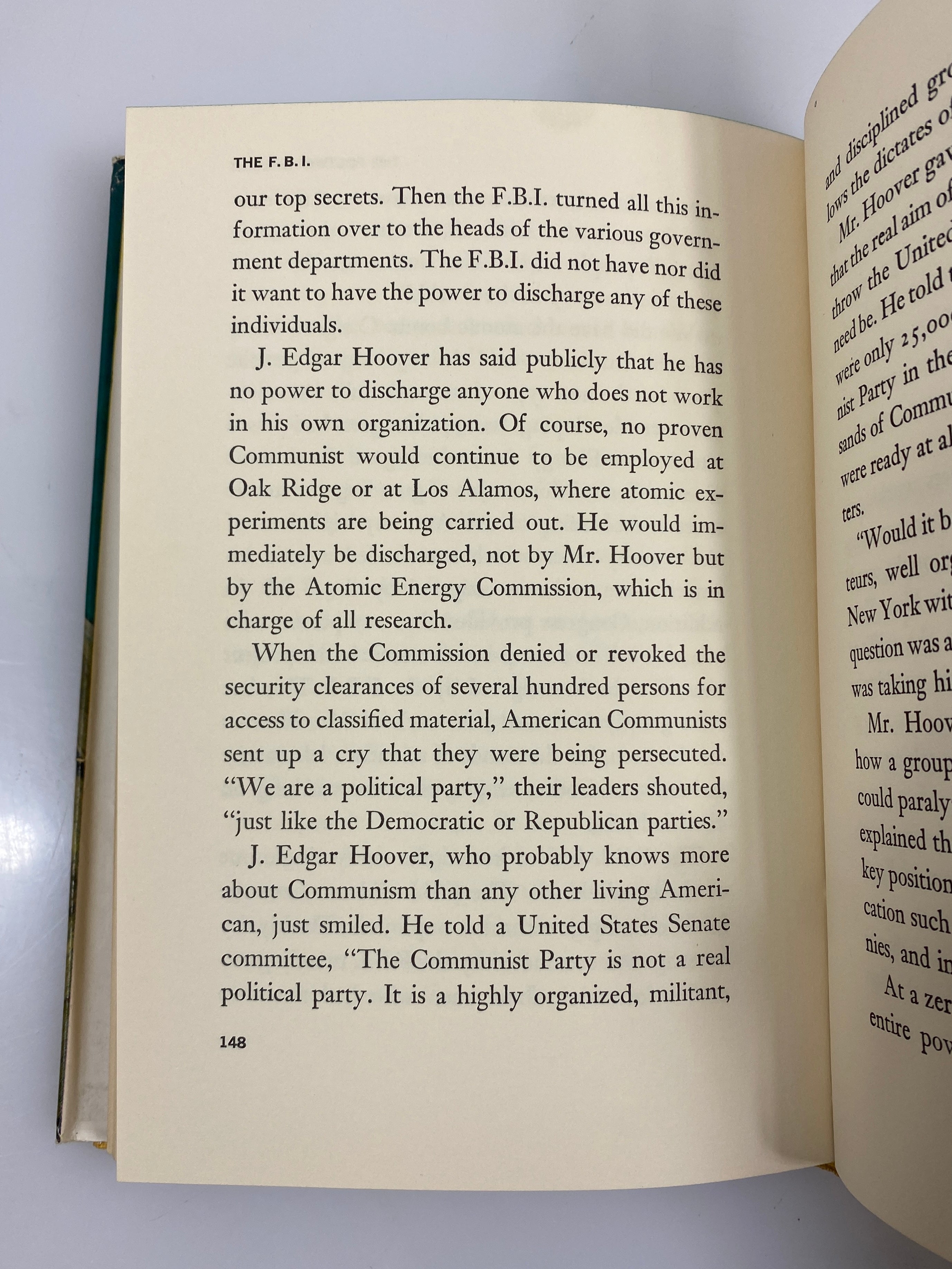 The FBI  Reynolds Random House 1963 HCDJ